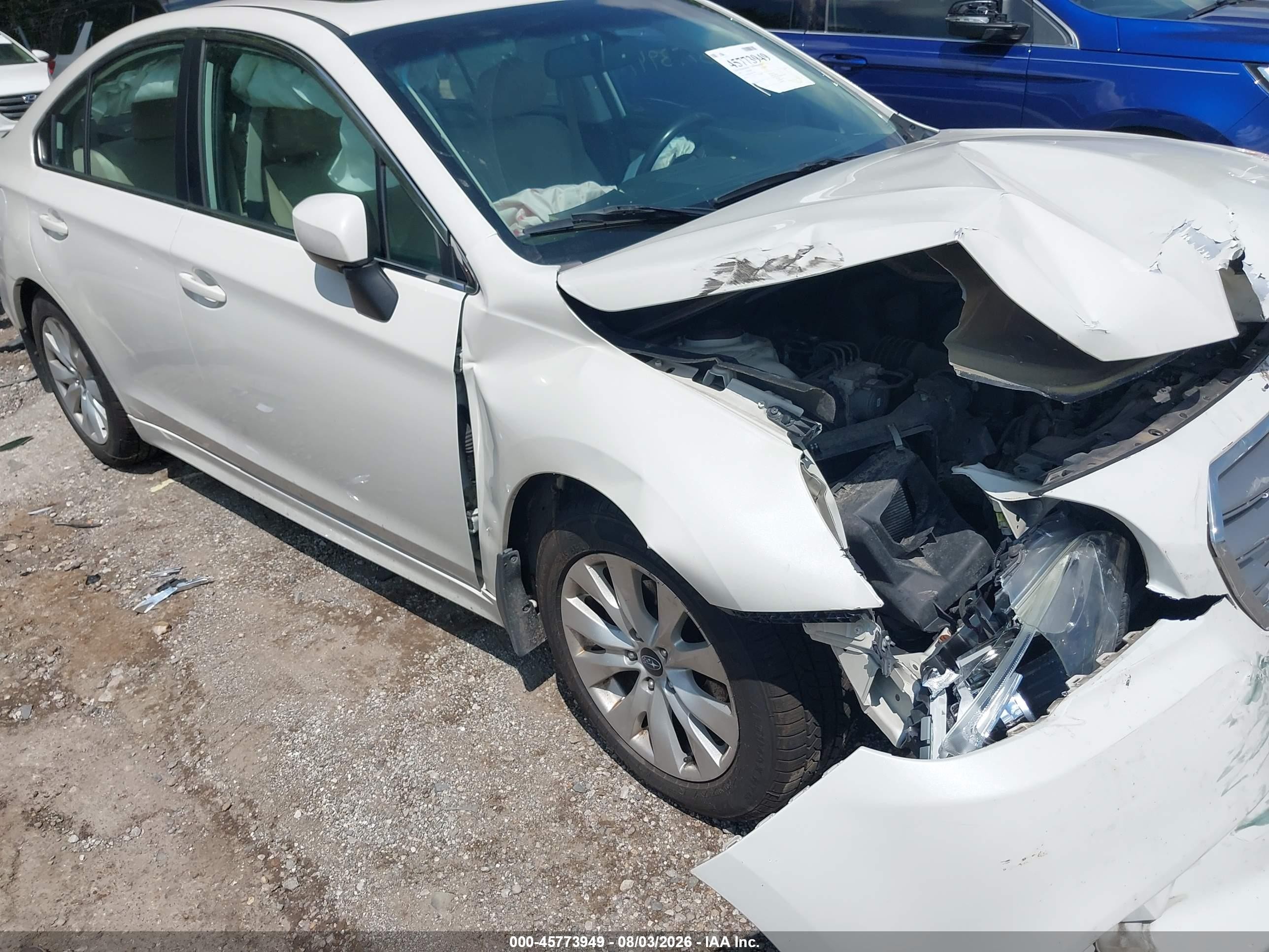 2015 Subaru Legacy 2.5i Premium Белый vin: 4S3BNBE63F3014758