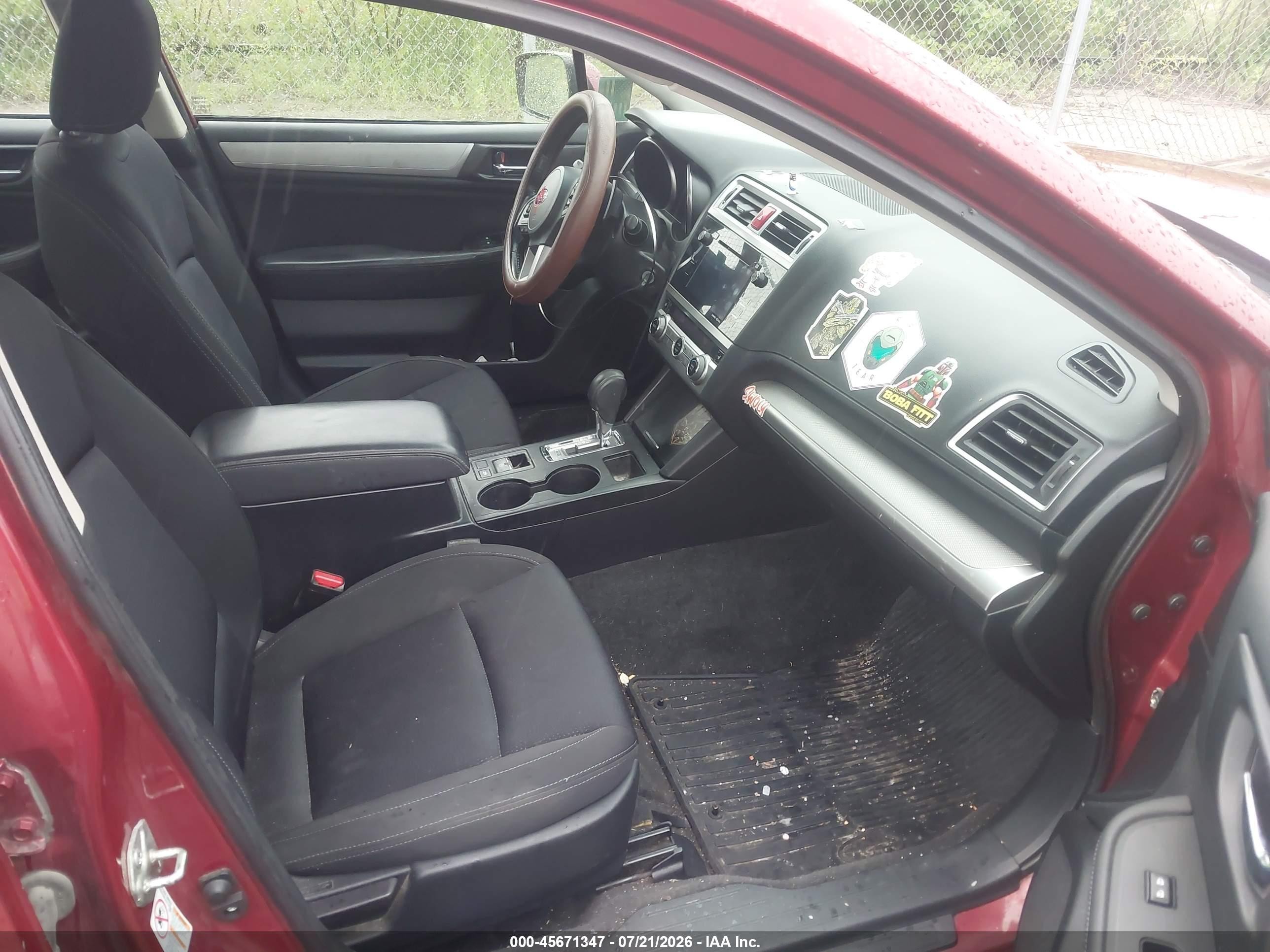 2015 Subaru Legacy 2.5i Premium Red vin: 4S3BNBE64F3018477
