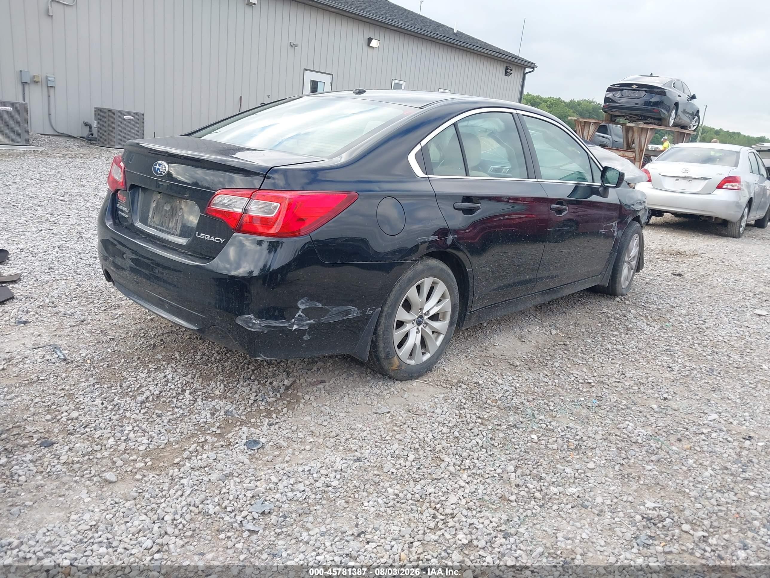 2015 Subaru Legacy 2.5i Premium Black vin: 4S3BNBE65F3017807