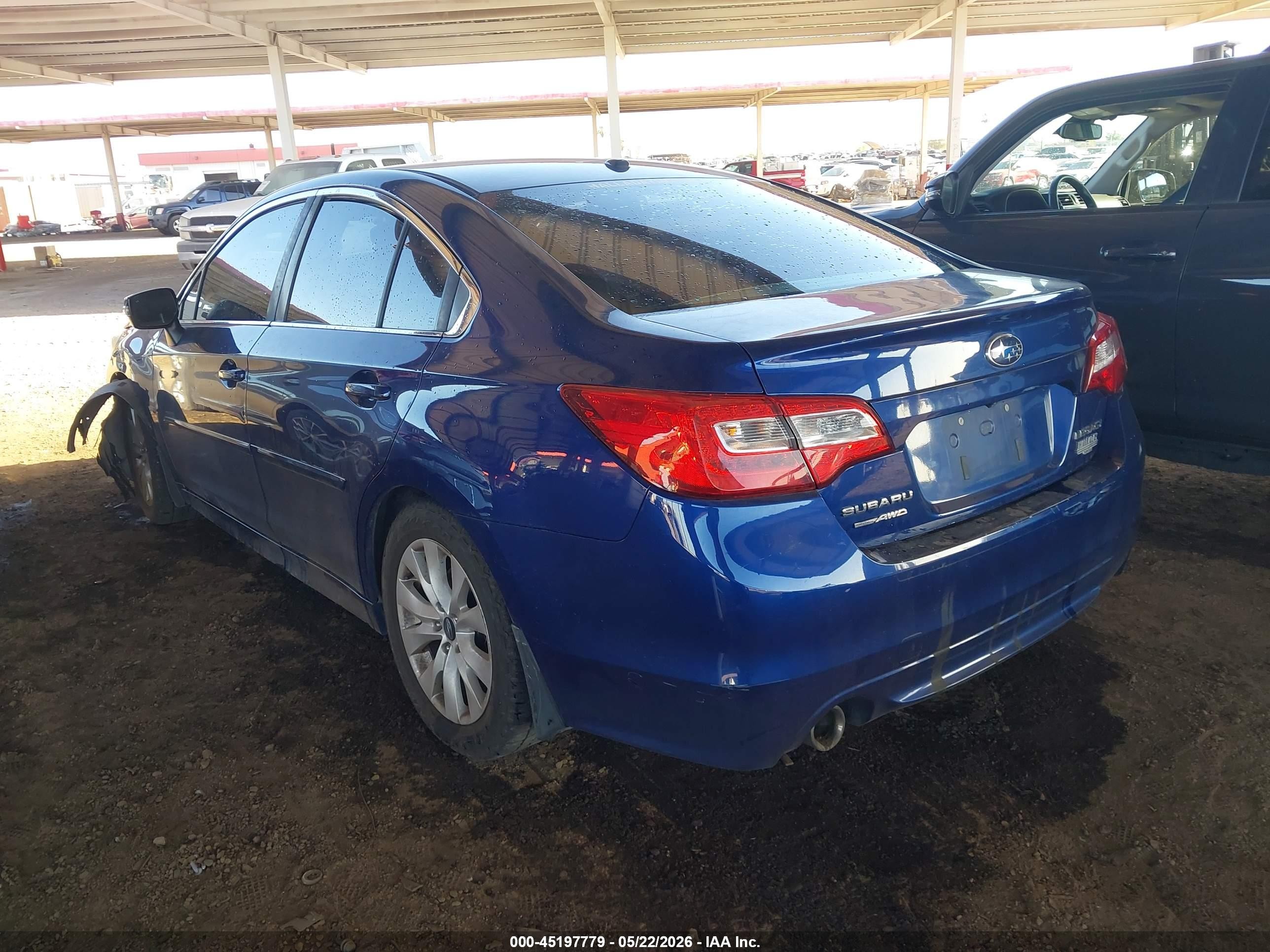 2015 Subaru Legacy 2.5i Premium Синий vin: 4S3BNBF68F3072749