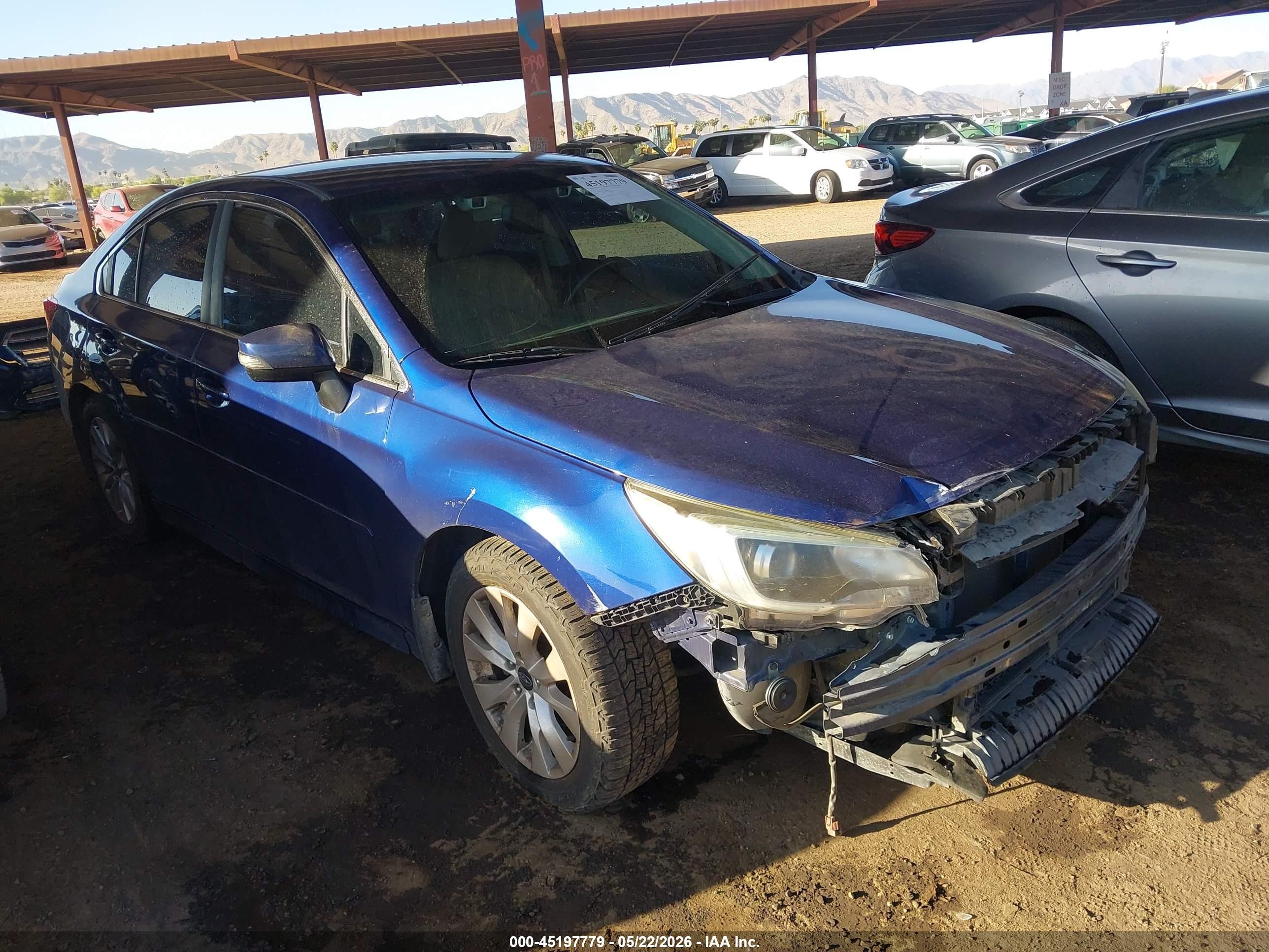 2015 Subaru Legacy 2.5i Premium Синий vin: 4S3BNBF68F3072749