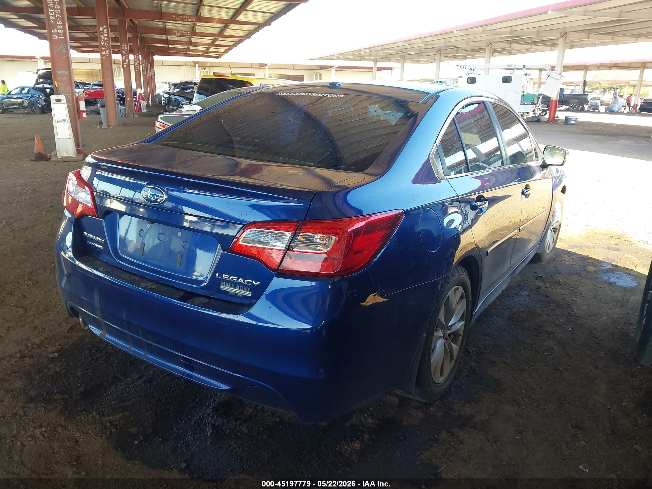 2015 Subaru Legacy 2.5i Premium Синий vin: 4S3BNBF68F3072749