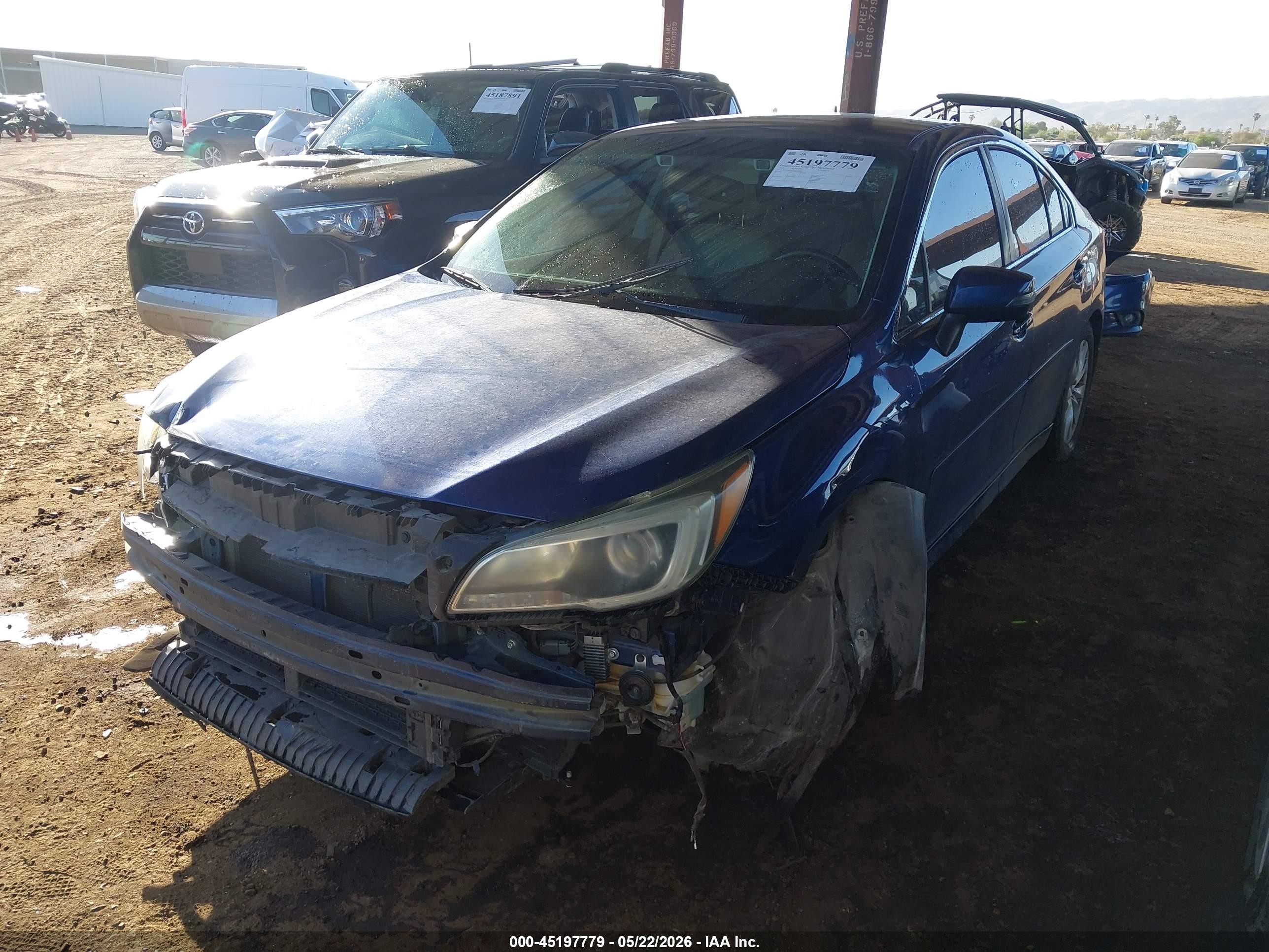 2015 Subaru Legacy 2.5i Premium Синий vin: 4S3BNBF68F3072749