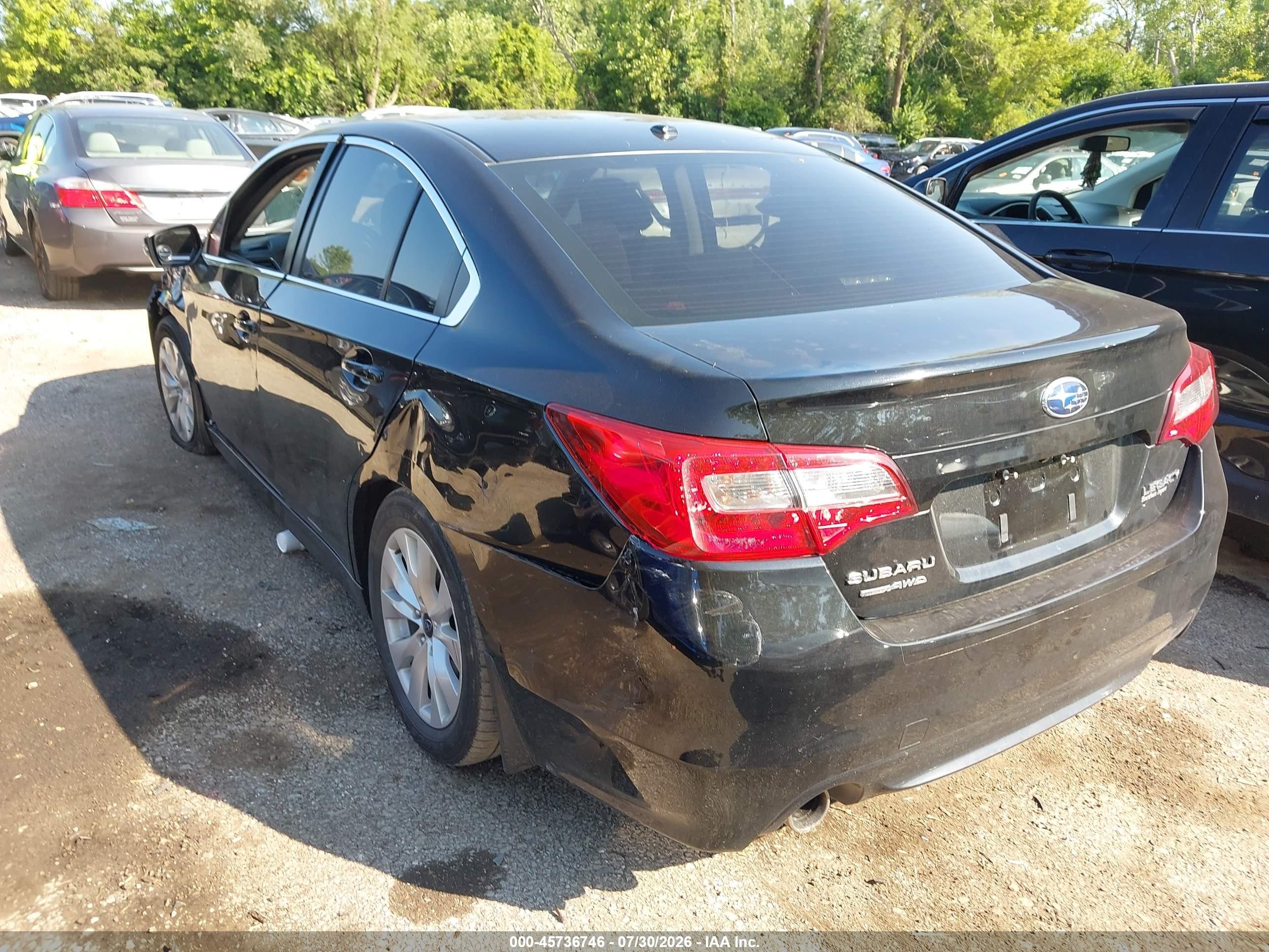 2015 Subaru Legacy 2.5i Premium Черный vin: 4S3BNBH63F3063101