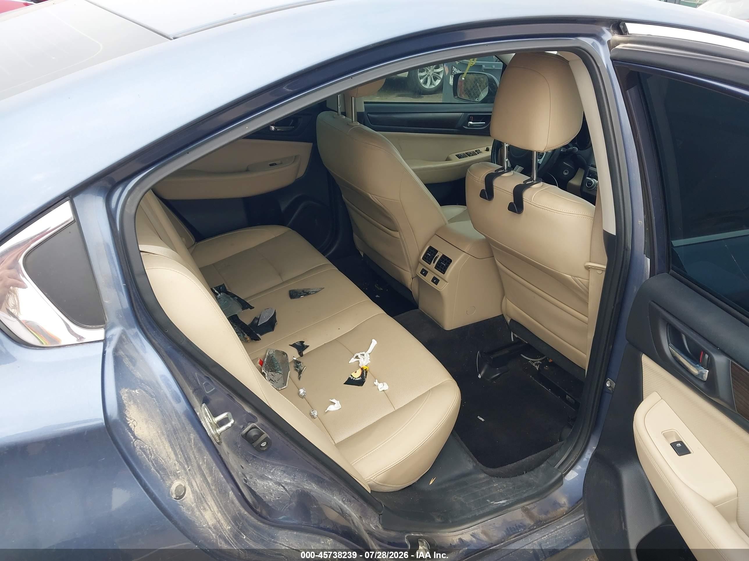 2015 Subaru Legacy 2.5i Limited Blue vin: 4S3BNBJ6XF3035743