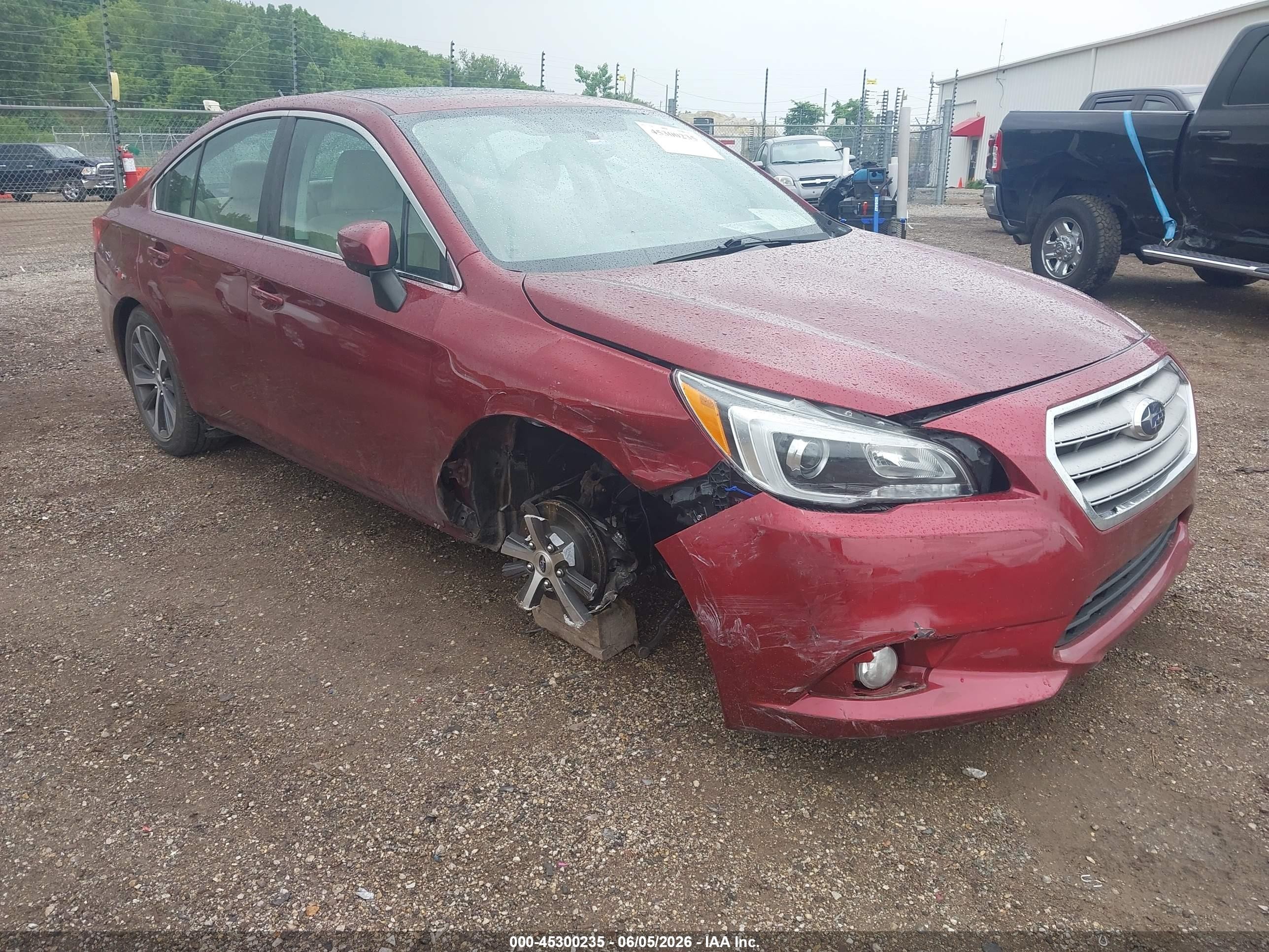 2015 Subaru Legacy 2.5i Limited Red vin: 4S3BNBL60F3043346