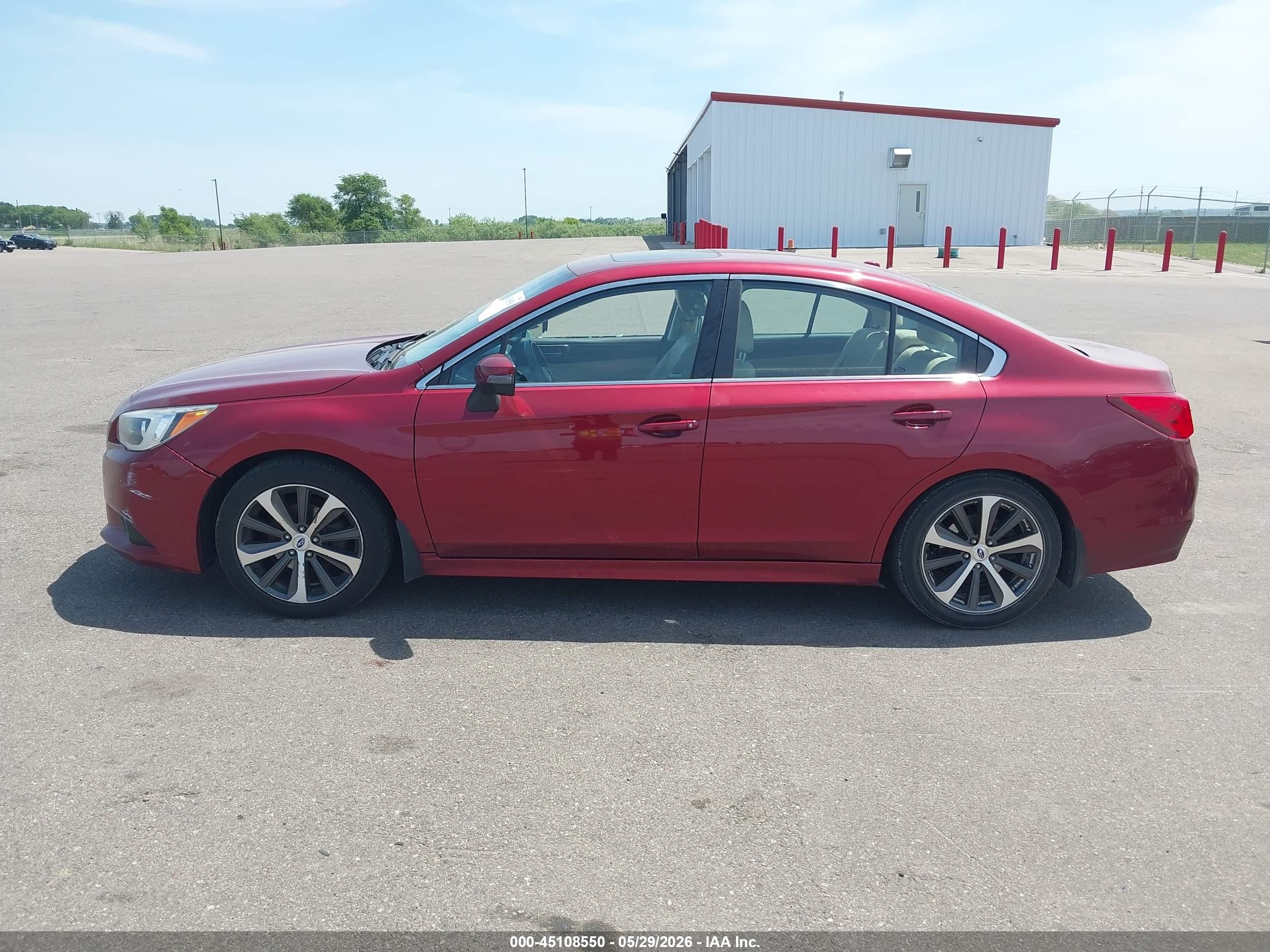 2015 Subaru Legacy 2.5i Limited Maroon vin: 4S3BNBL69F3039473
