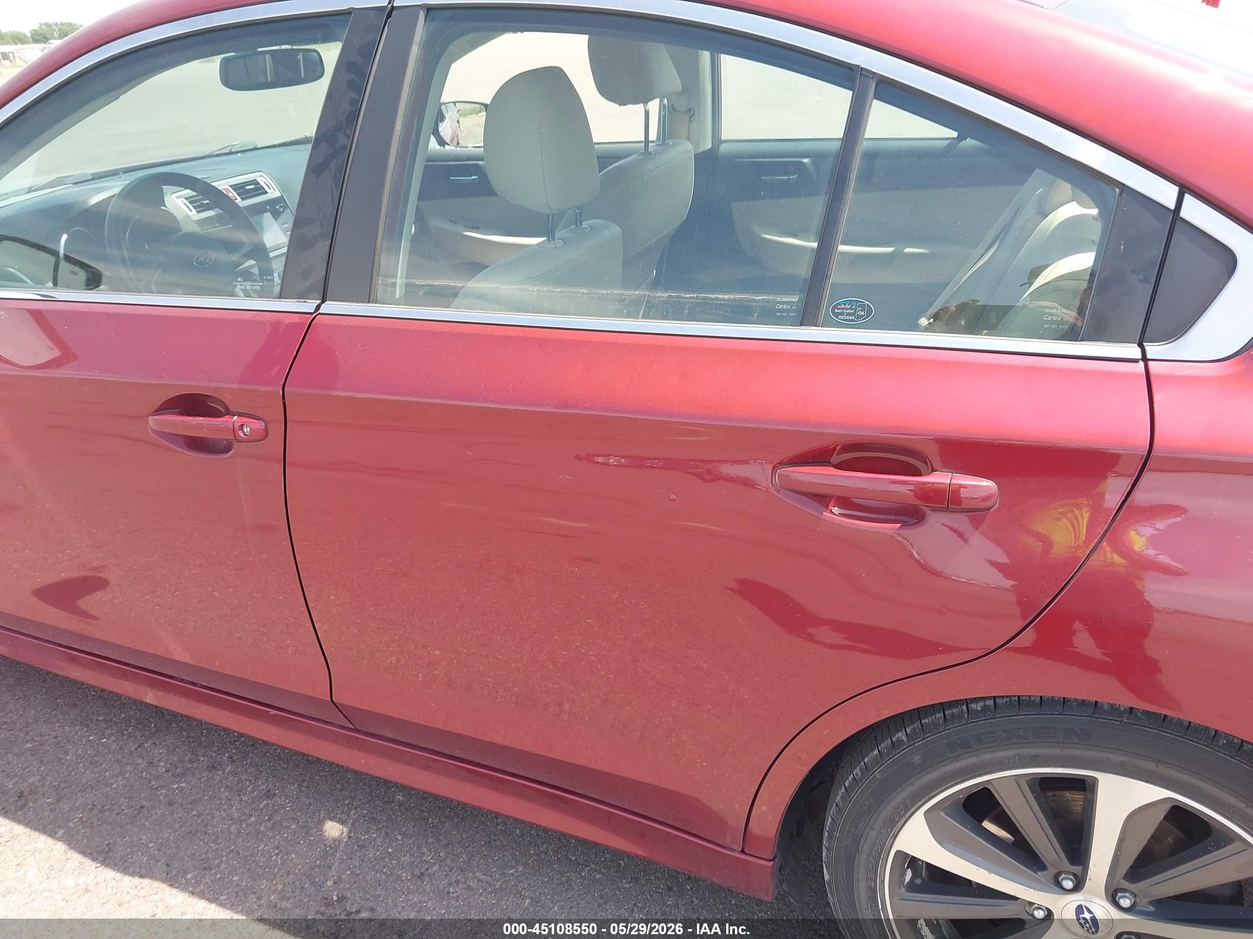 2015 Subaru Legacy 2.5i Limited Maroon vin: 4S3BNBL69F3039473