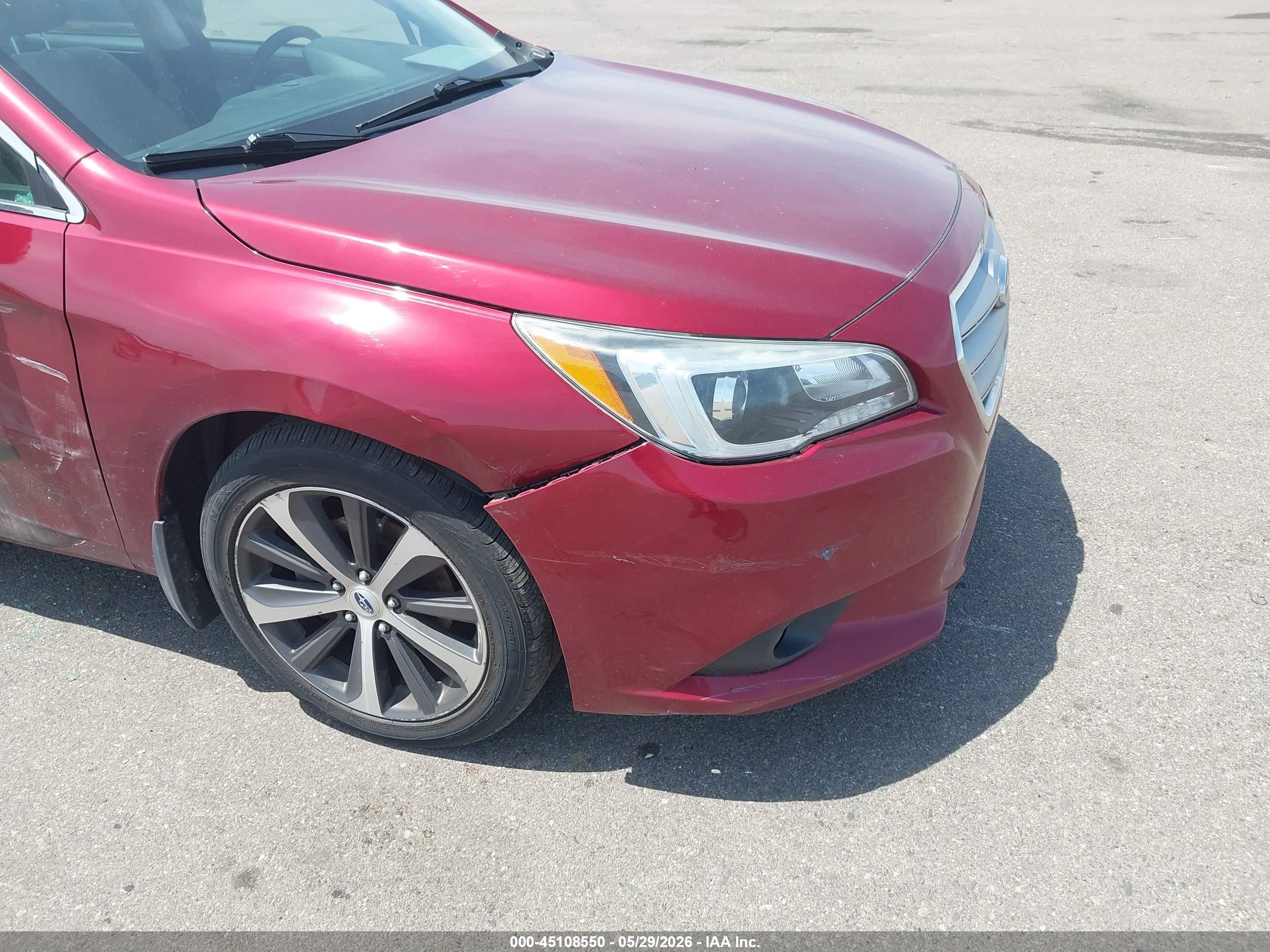 2015 Subaru Legacy 2.5i Limited Maroon vin: 4S3BNBL69F3039473