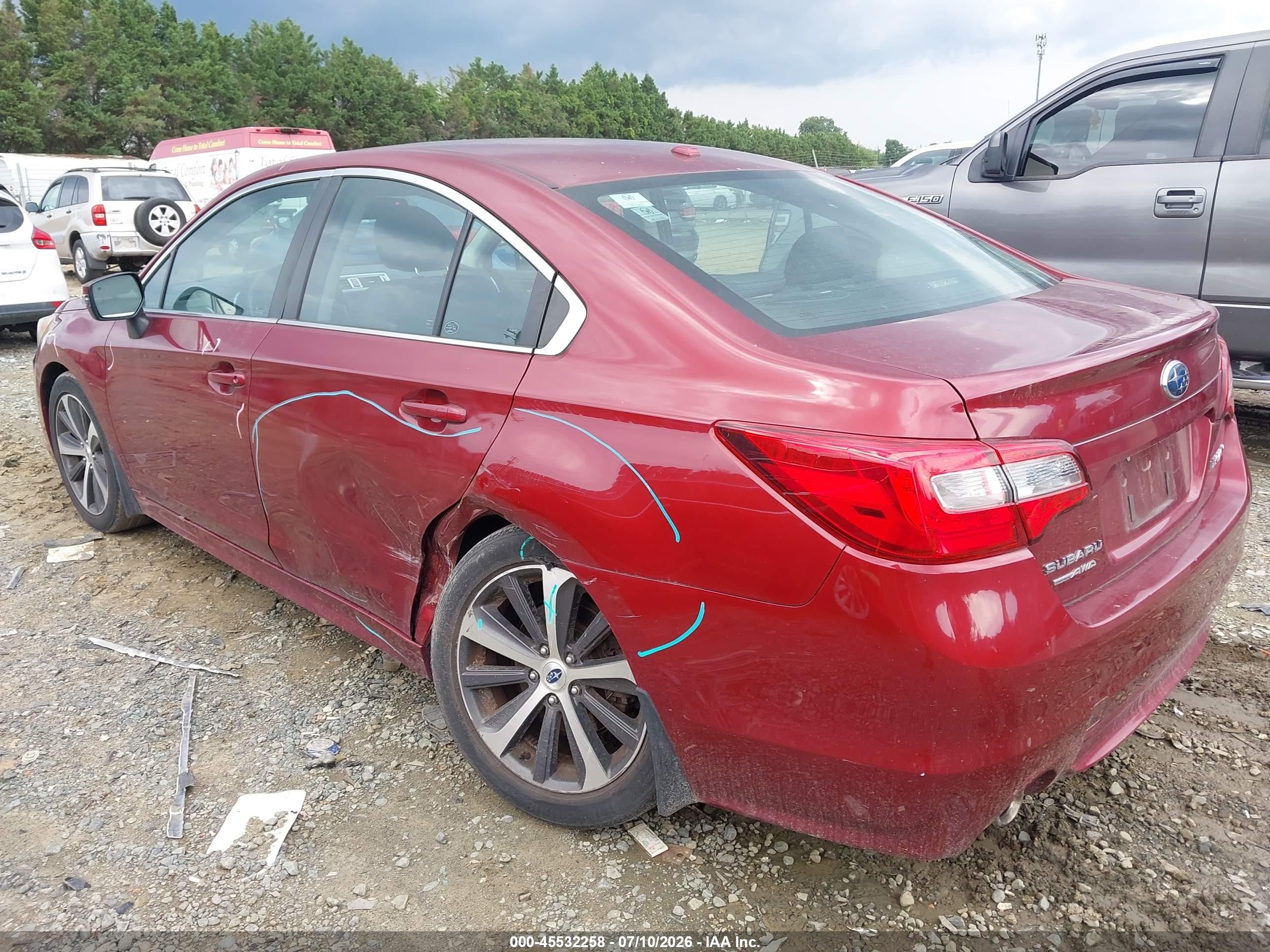 2015 Subaru Legacy 2.5i Limited Burgundy vin: 4S3BNBL6XF3035464
