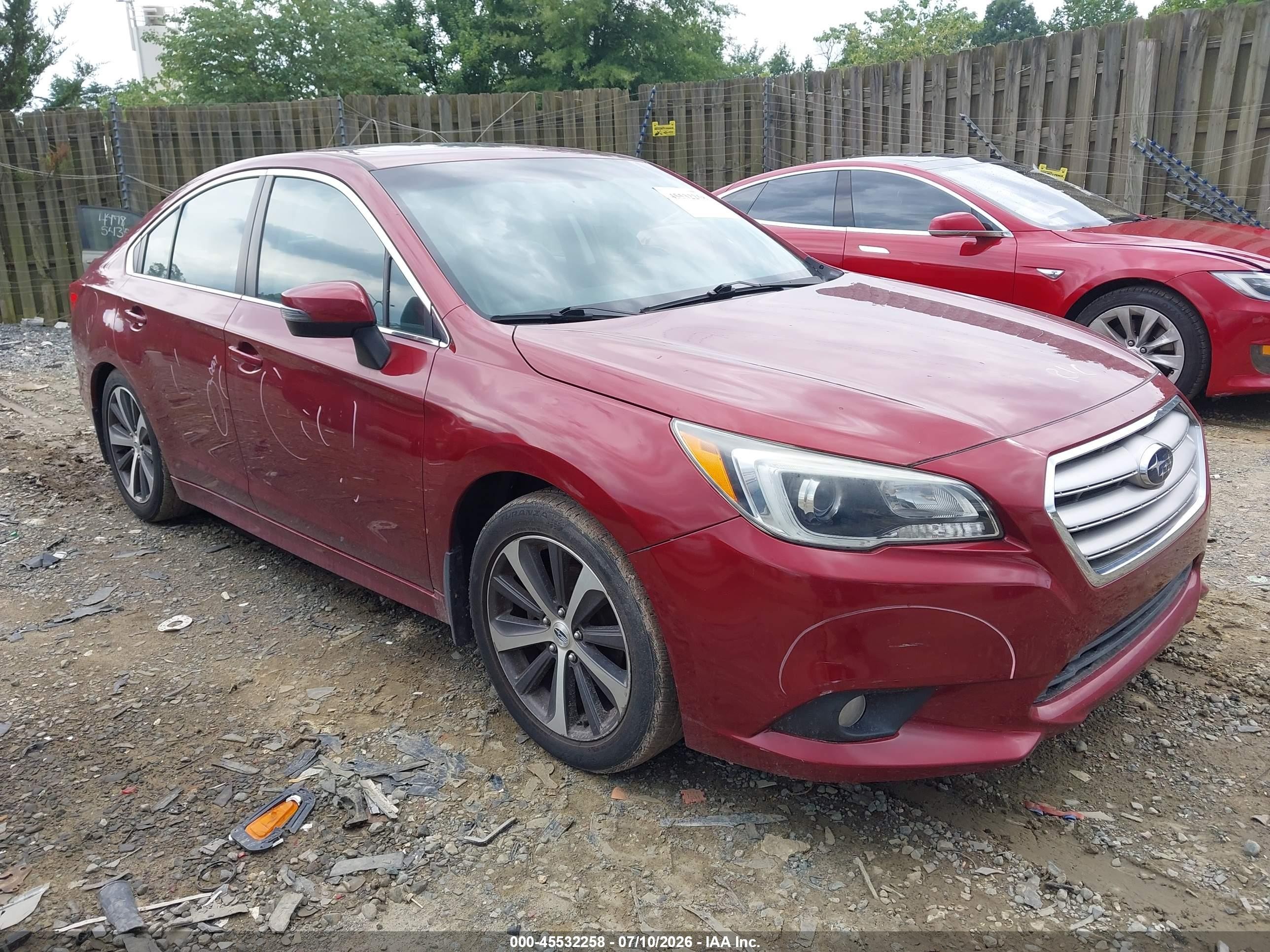2015 Subaru Legacy 2.5i Limited Burgundy vin: 4S3BNBL6XF3035464