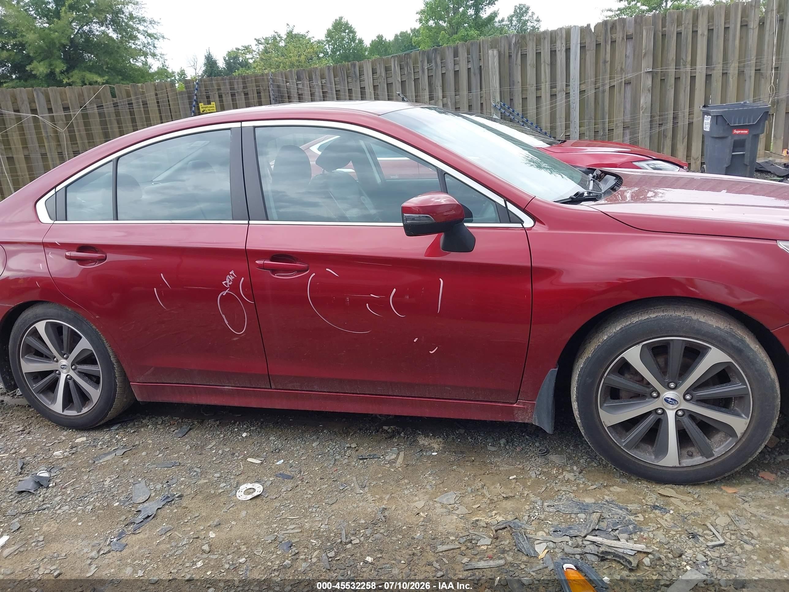 2015 Subaru Legacy 2.5i Limited Burgundy vin: 4S3BNBL6XF3035464