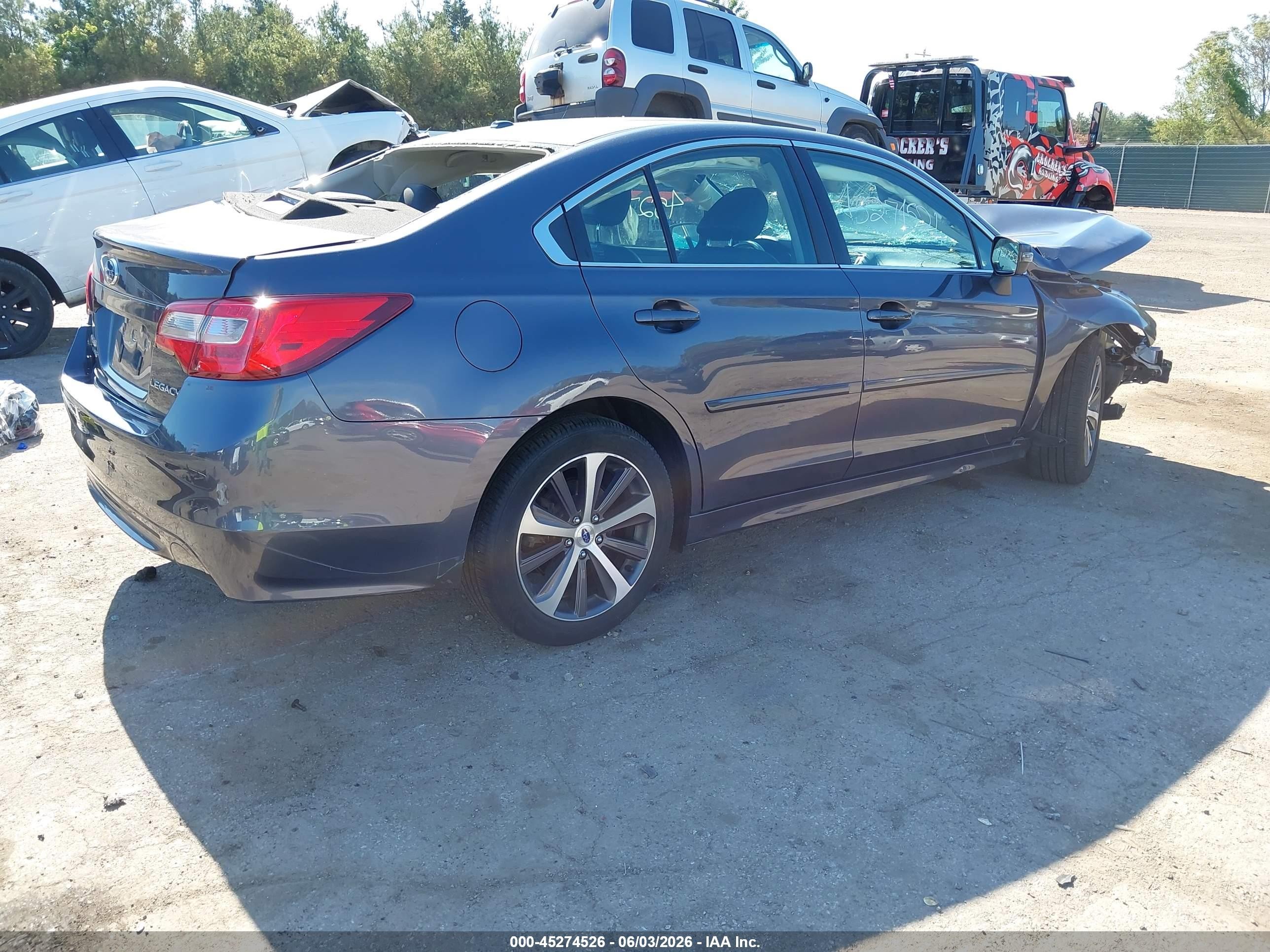 2015 Subaru Legacy 2.5i Limited Серый vin: 4S3BNBN68F3074762