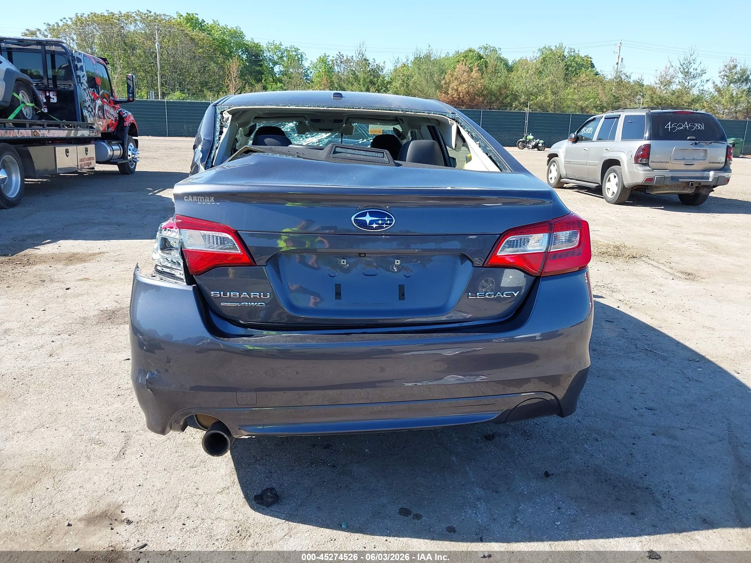 2015 Subaru Legacy 2.5i Limited Серый vin: 4S3BNBN68F3074762