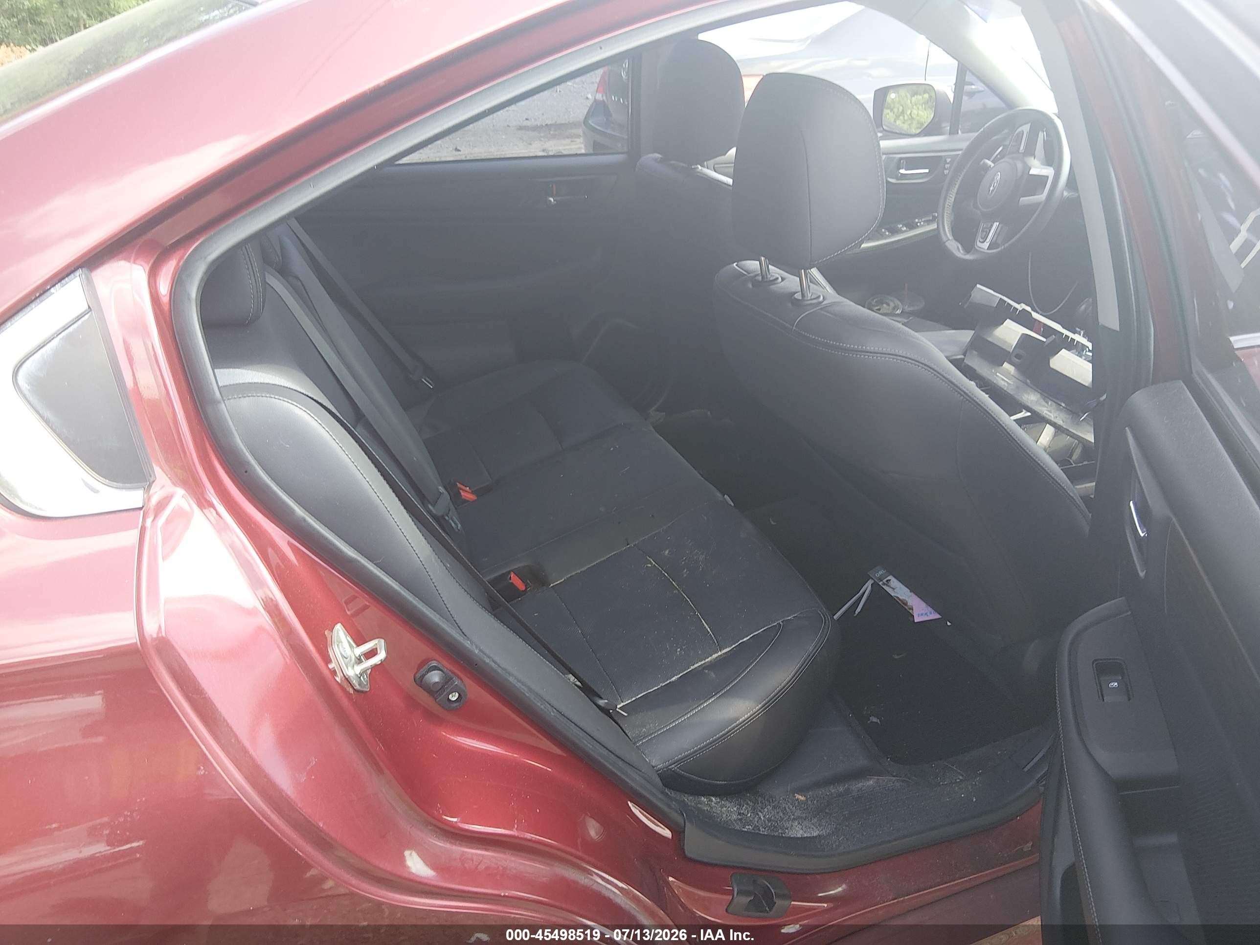 2015 Subaru Legacy 3.6r Limited Red vin: 4S3BNEL67F3012919
