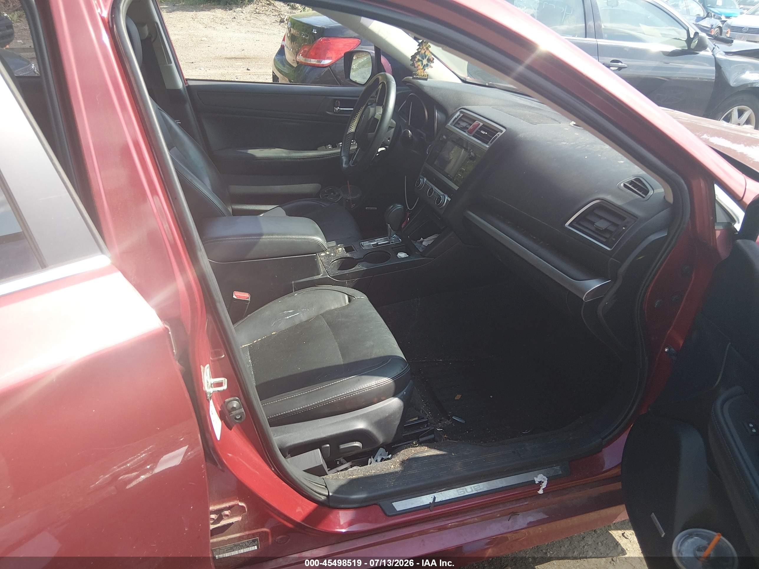 2015 Subaru Legacy 3.6r Limited Red vin: 4S3BNEL67F3012919