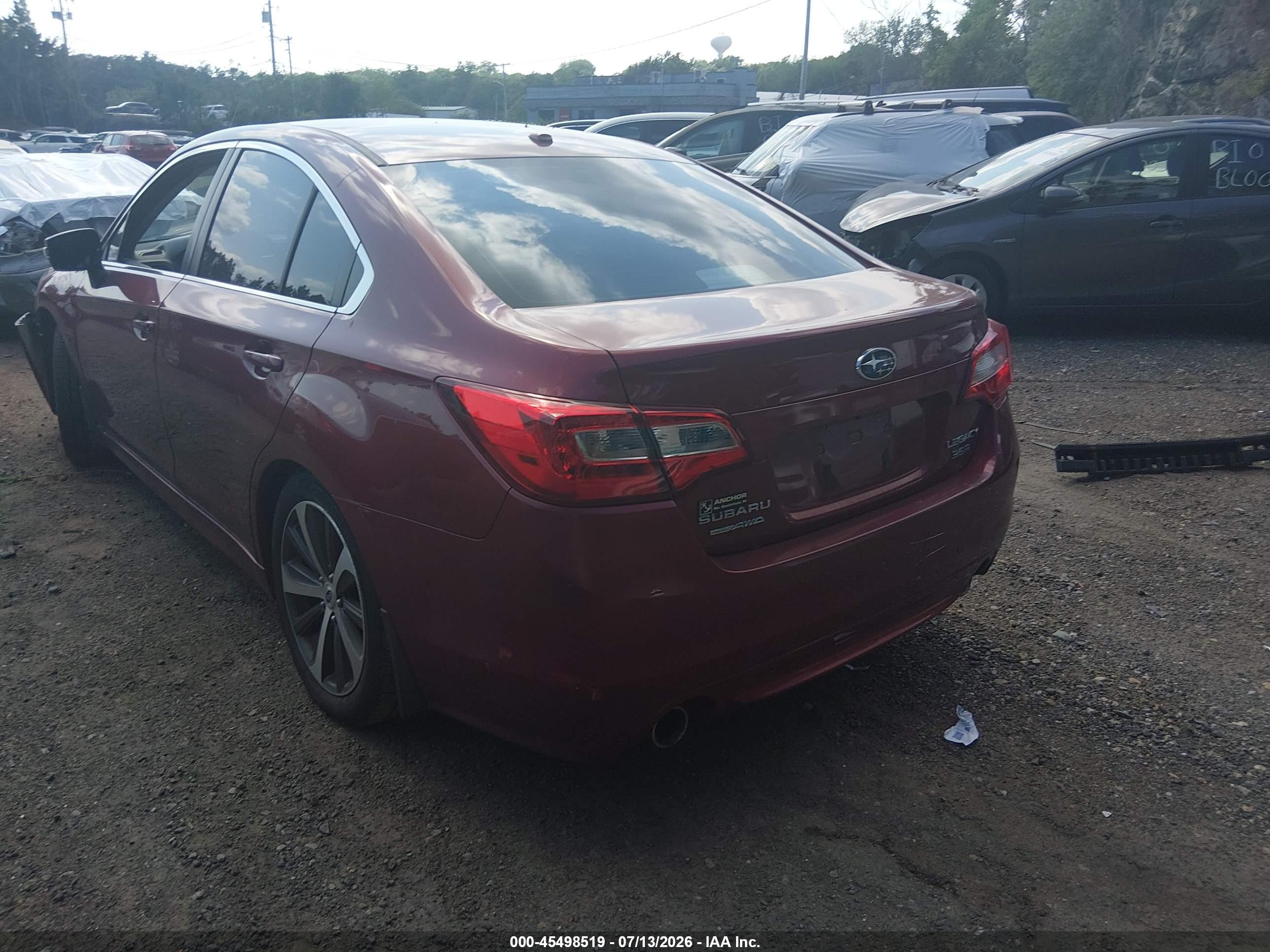 2015 Subaru Legacy 3.6r Limited Red vin: 4S3BNEL67F3012919