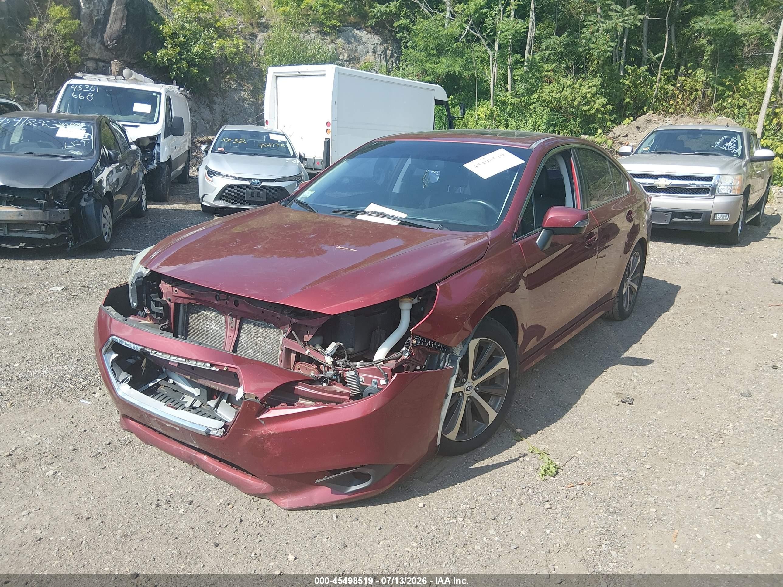 2015 Subaru Legacy 3.6r Limited Red vin: 4S3BNEL67F3012919