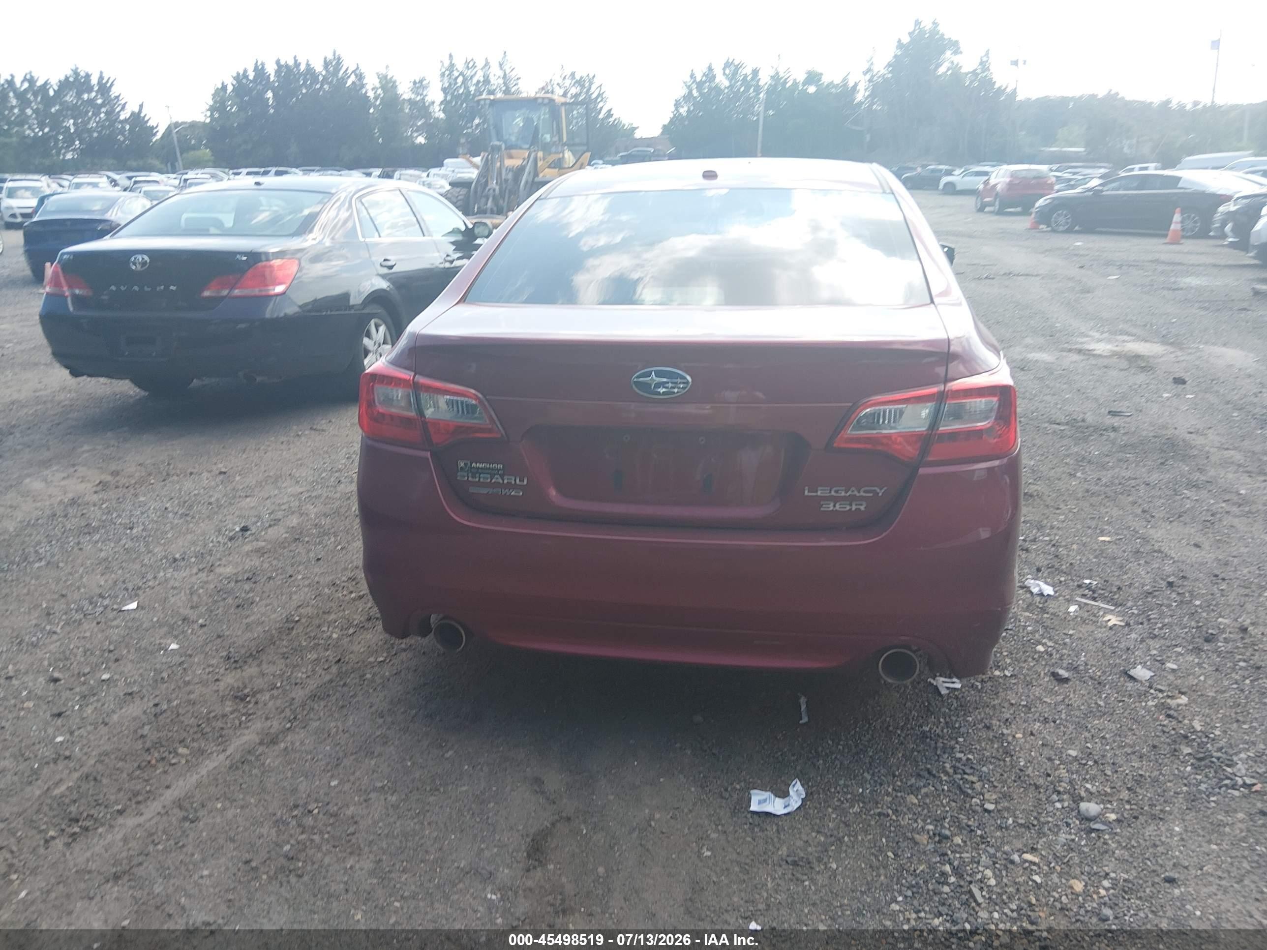 2015 Subaru Legacy 3.6r Limited Red vin: 4S3BNEL67F3012919