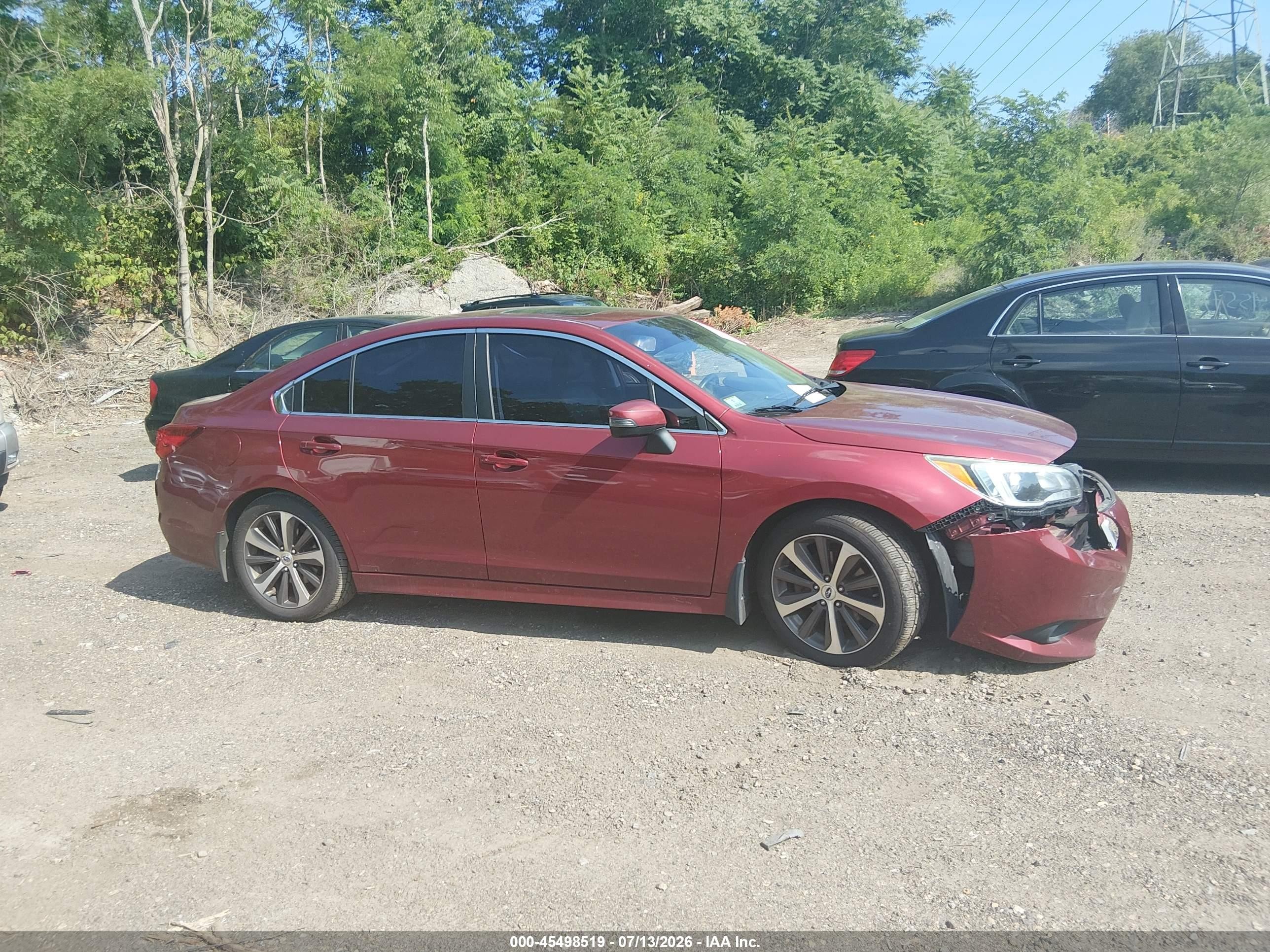 2015 Subaru Legacy 3.6r Limited Red vin: 4S3BNEL67F3012919