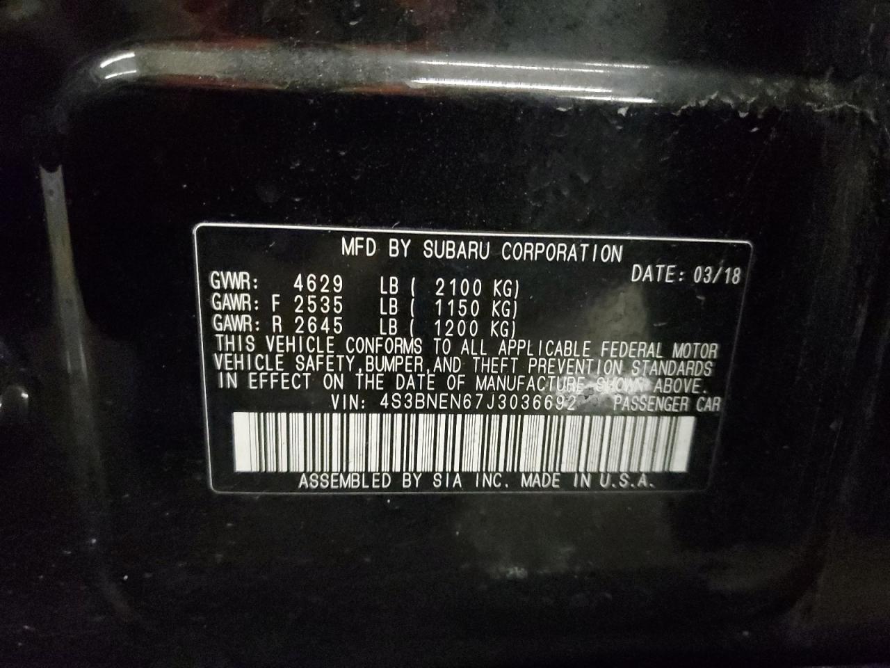 2018 Subaru Legacy 3.6r Limited Черный vin: 4S3BNEN67J3036692