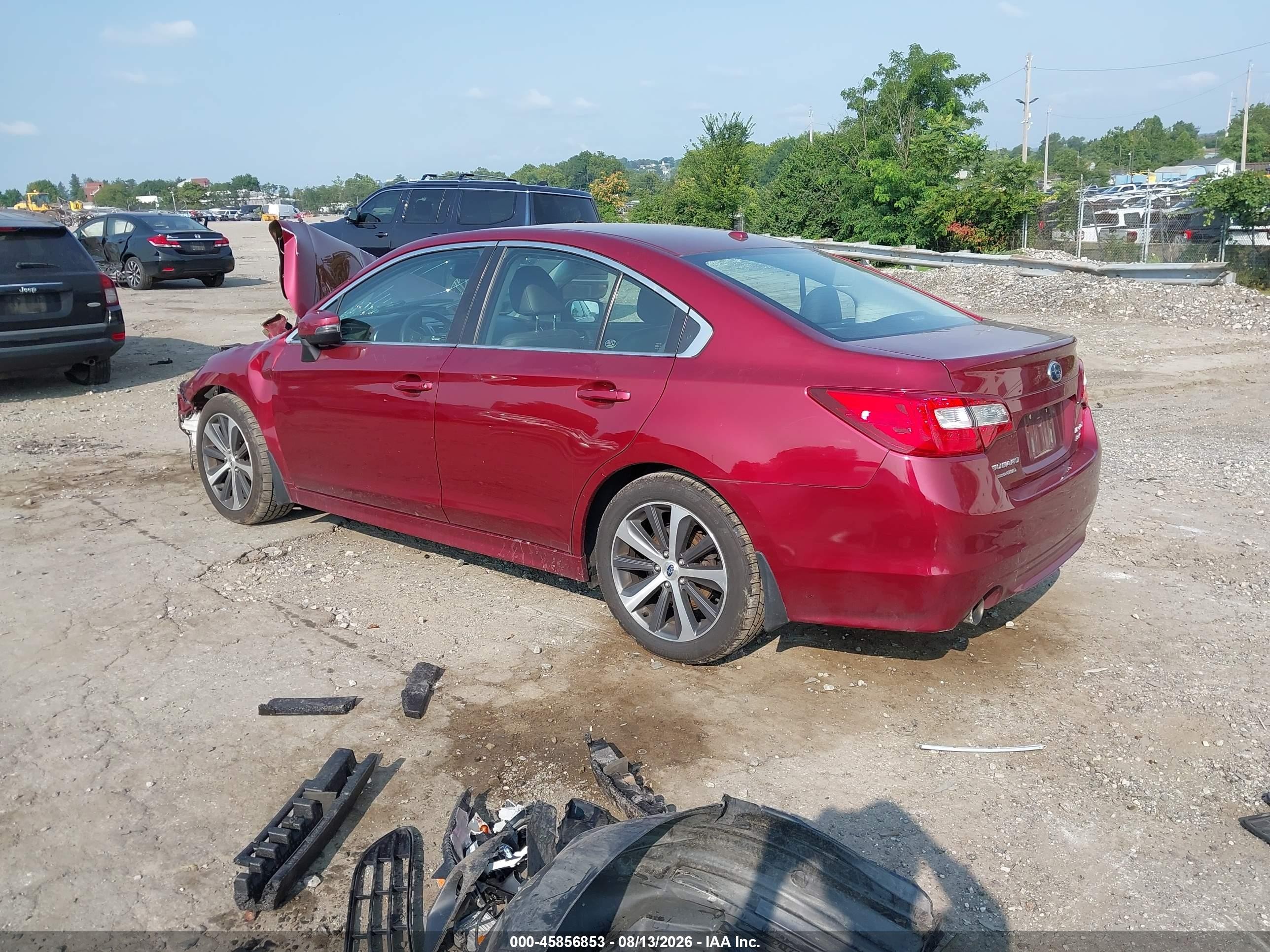 2015 Subaru Legacy 3.6r Limited Burgundy vin: 4S3BNEN69F3033946