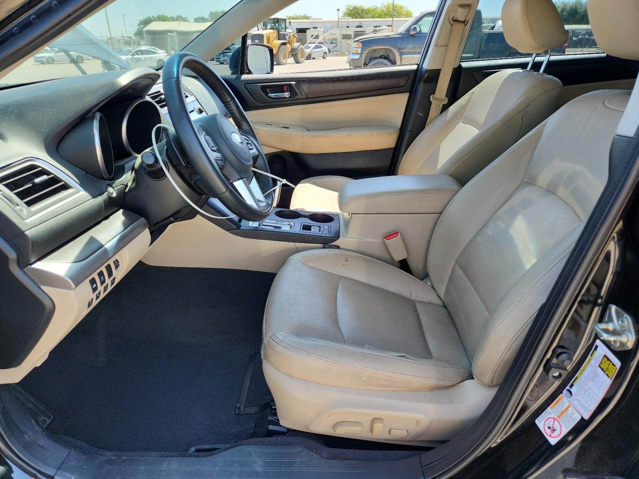 2015 Subaru Legacy 3.6r Limited Black vin: 4S3BNEN69F3055560 Damage: Left Front Seat, Torn, 5 To 6 Inches