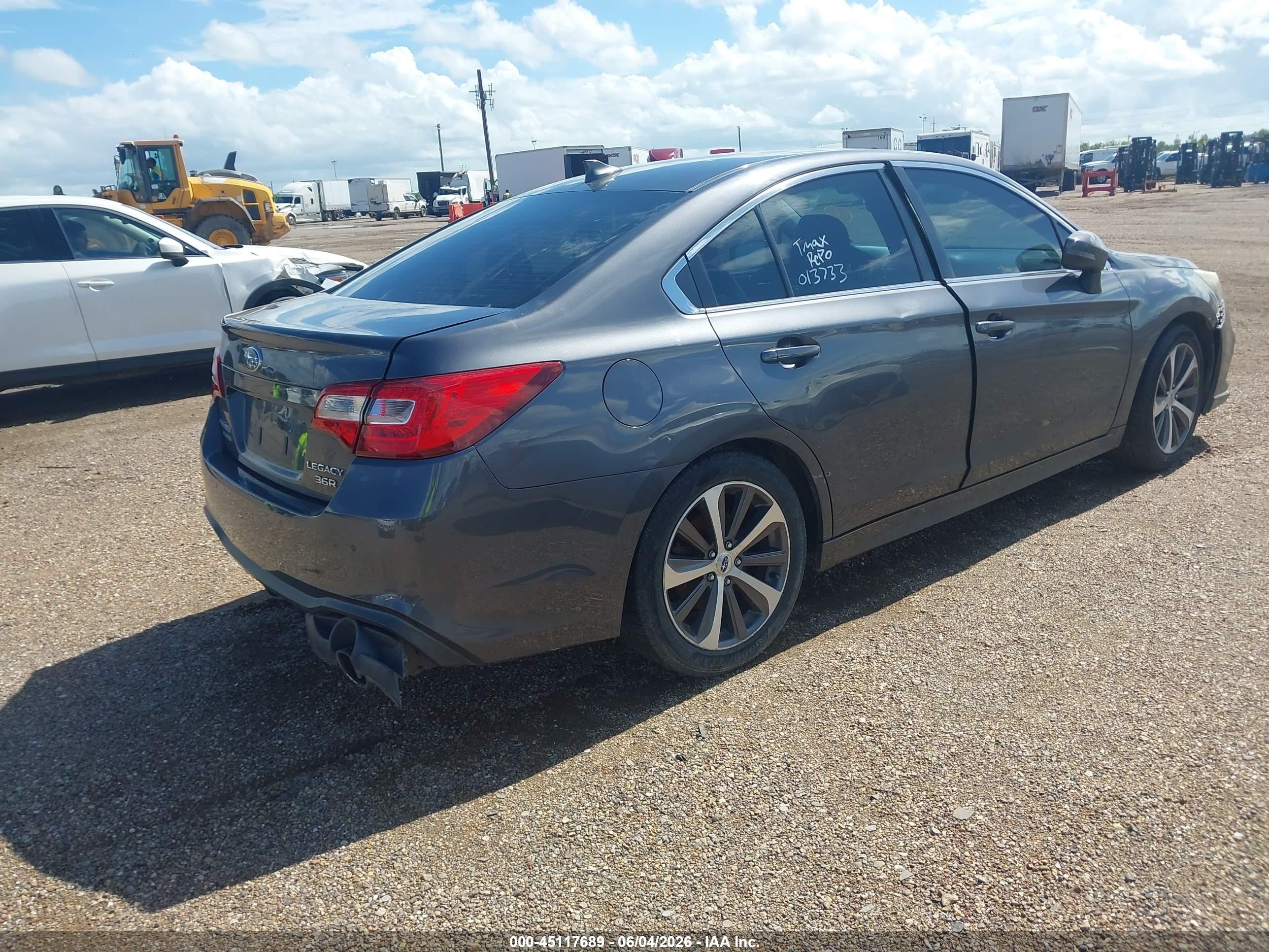 2019 Subaru Legacy 3.6r Limited Gray vin: 4S3BNEN6XK3013733