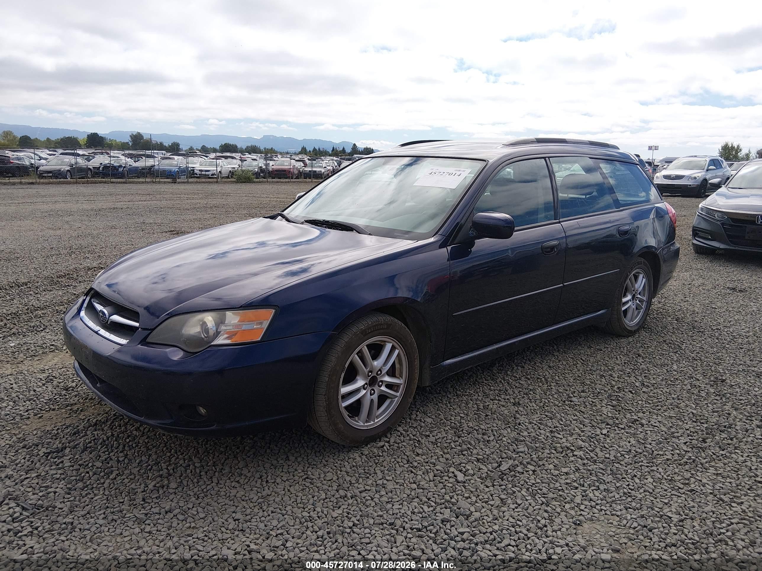 2005 Subaru Legacy 2.5i Blue vin: 4S3BP616057324462