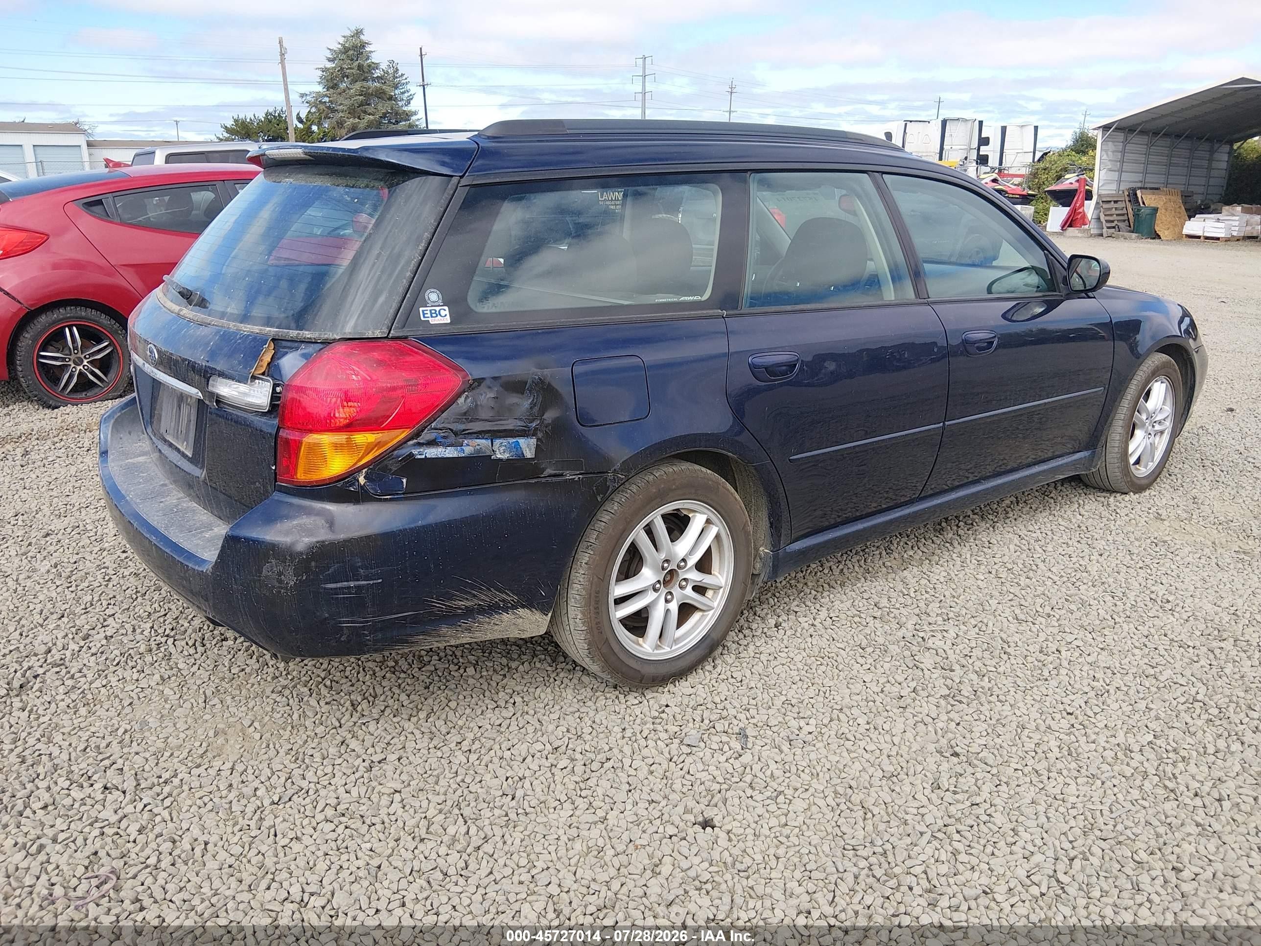 2005 Subaru Legacy 2.5i Blue vin: 4S3BP616057324462