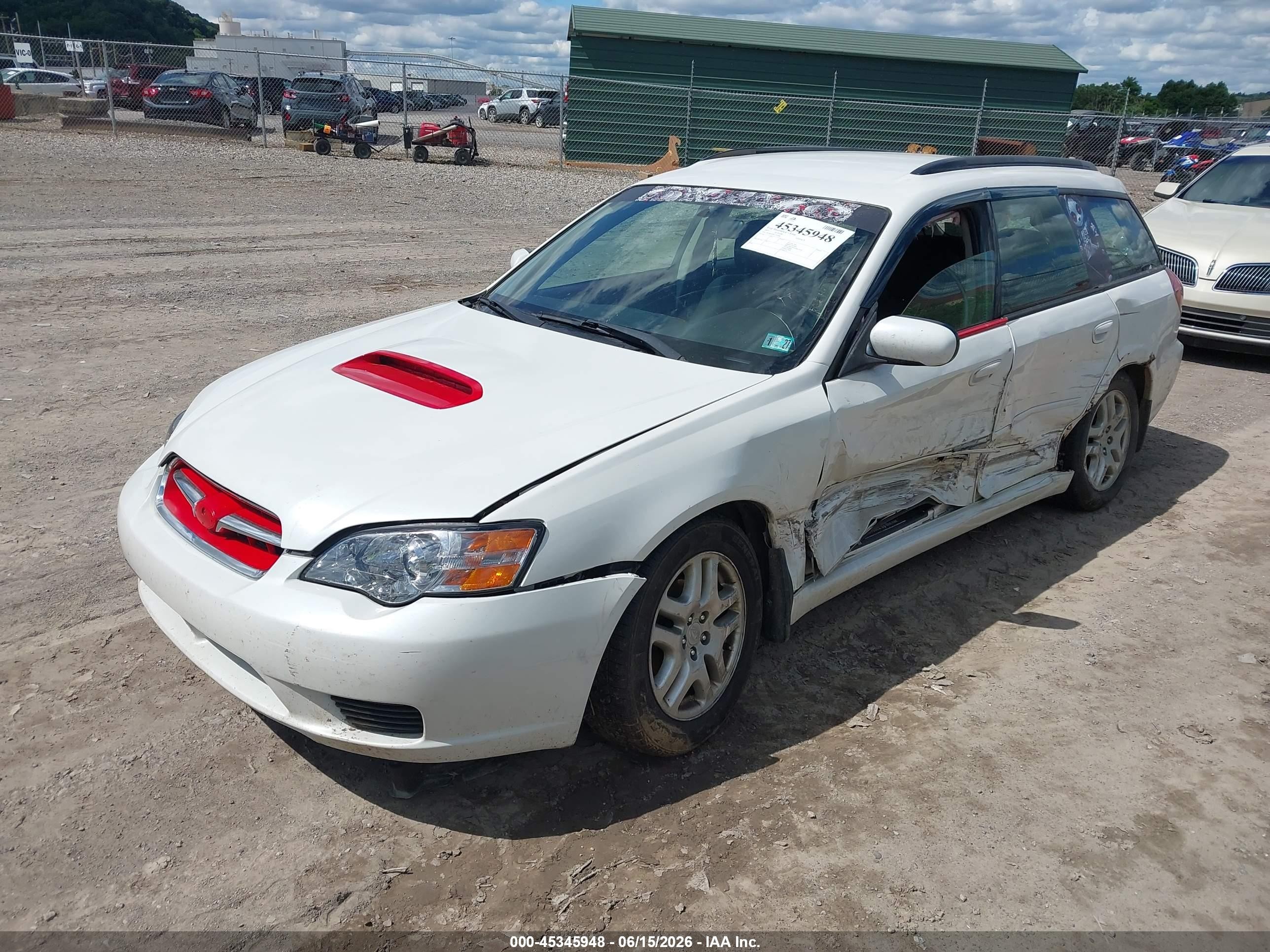 2005 Subaru Legacy 2.5i Белый vin: 4S3BP616857307960