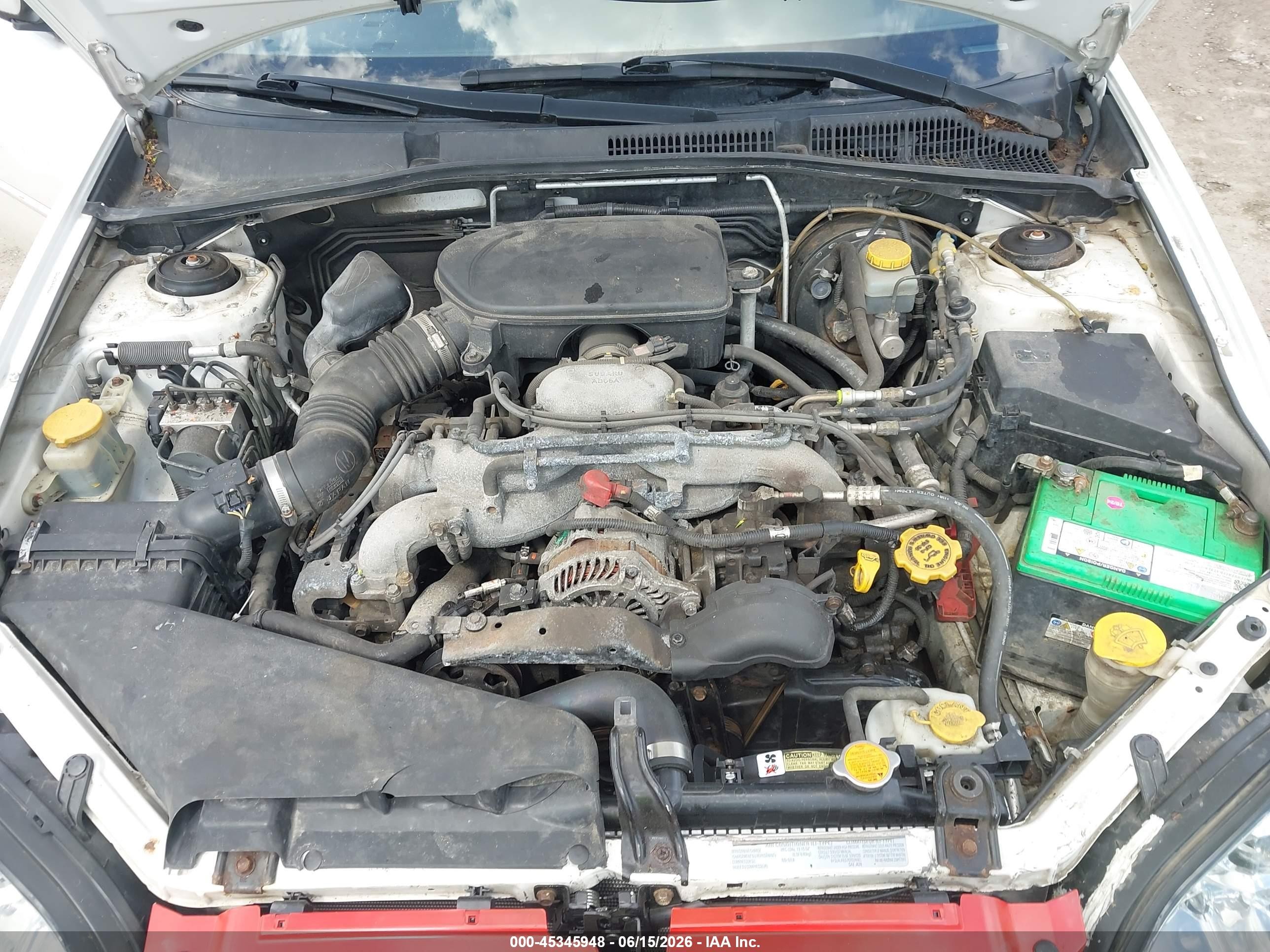 2005 Subaru Legacy 2.5i Белый vin: 4S3BP616857307960