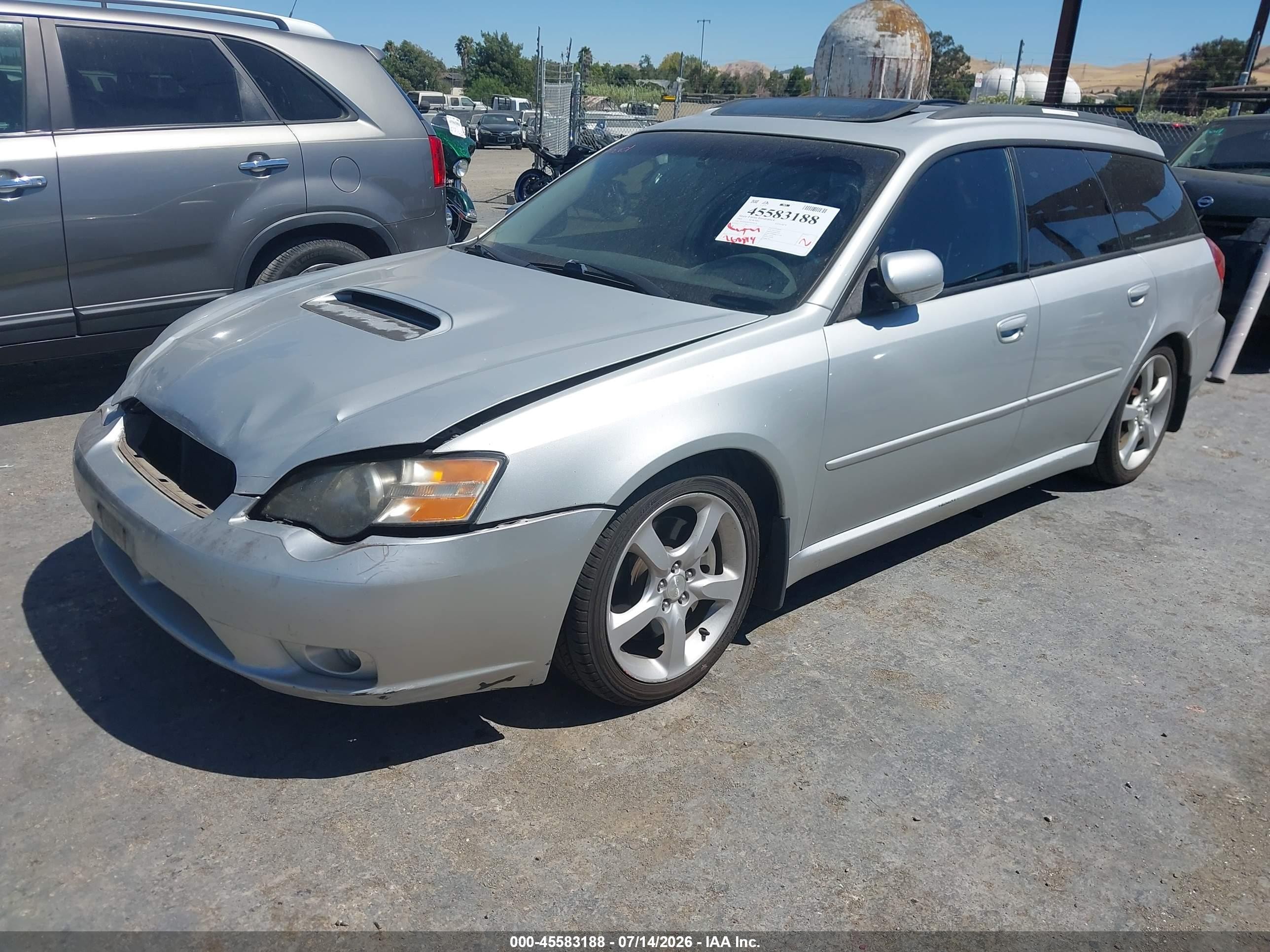 2005 Subaru Legacy 2.5gt Limited Серый vin: 4S3BP676X54314126