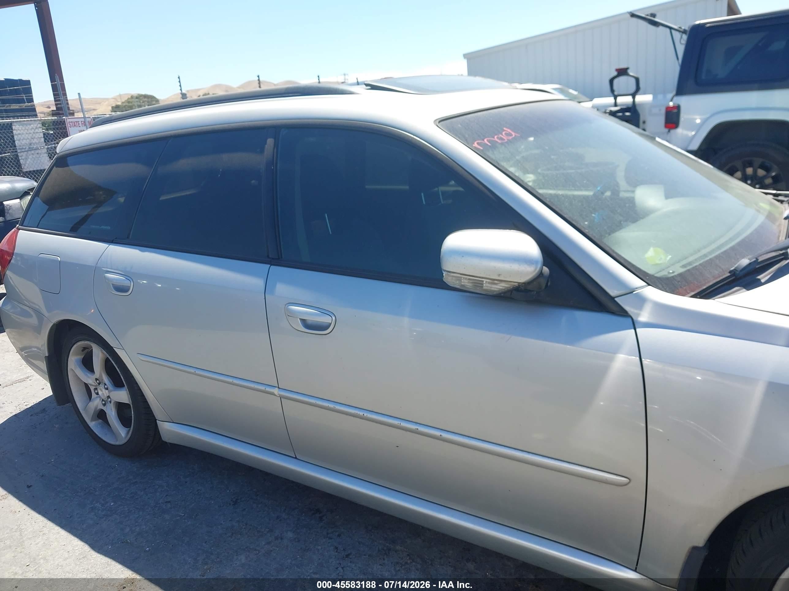 2005 Subaru Legacy 2.5gt Limited Серый vin: 4S3BP676X54314126