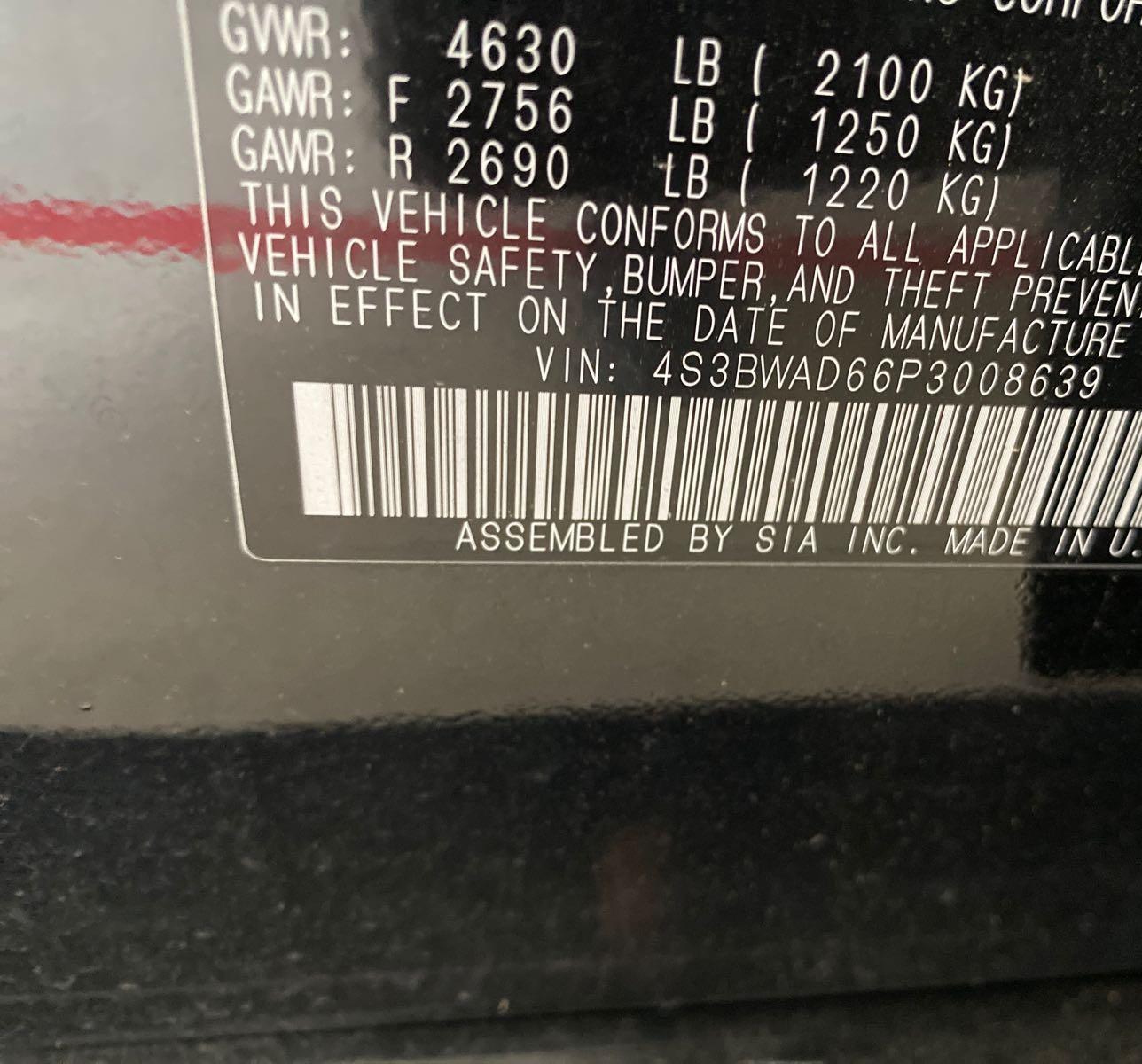 2023 Subaru Legacy Premium vin: 4S3BWAD66P3008639