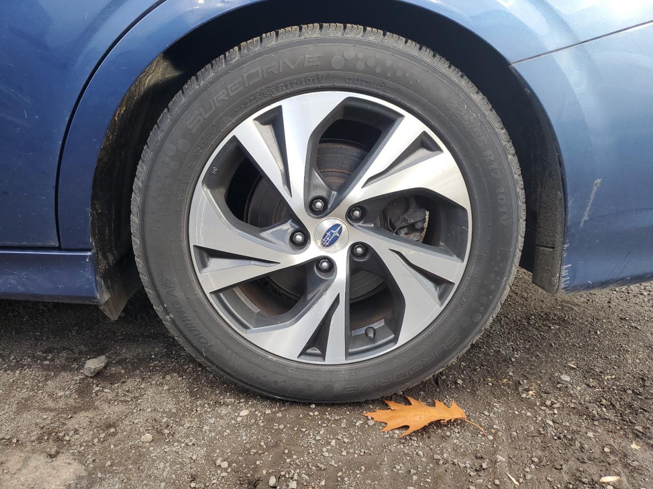 2021 Subaru Legacy Premium Blue vin: 4S3BWAF66M3019410 Damage: Left Rear Wheel, Curb Rash, 2 To 3 Inches