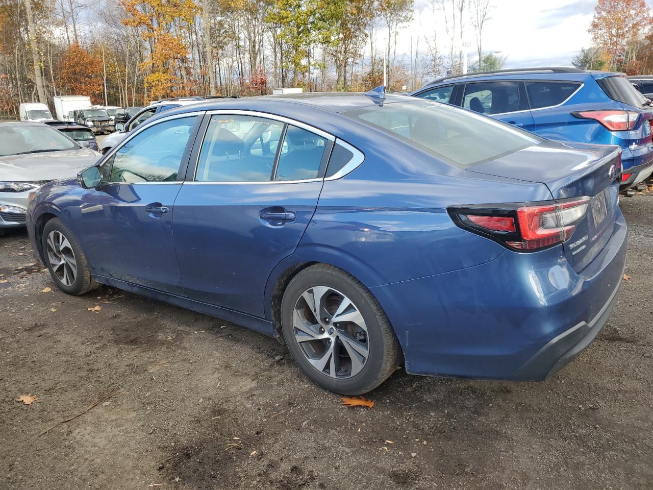 2021 Subaru Legacy Premium Blue vin: 4S3BWAF66M3019410 Damage: Left Front Door, Dent(S) W/ Paint Dmg, 7 To 8 Inches