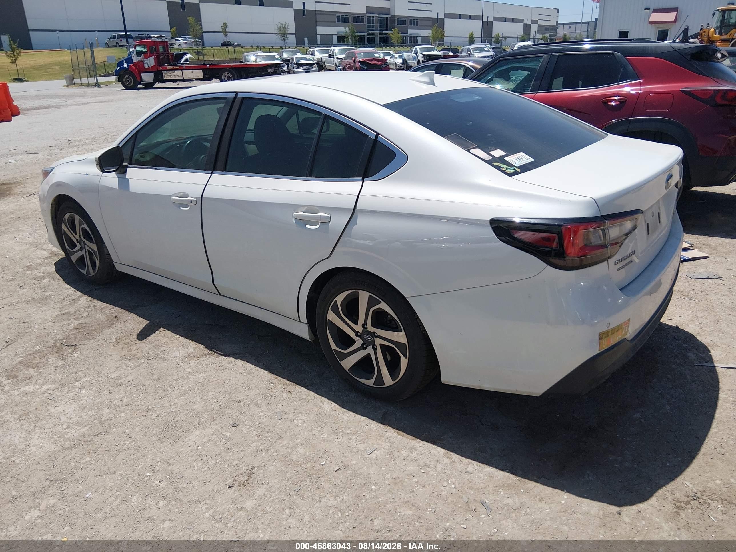 2022 Subaru Legacy Limited White vin: 4S3BWAN62N3012165