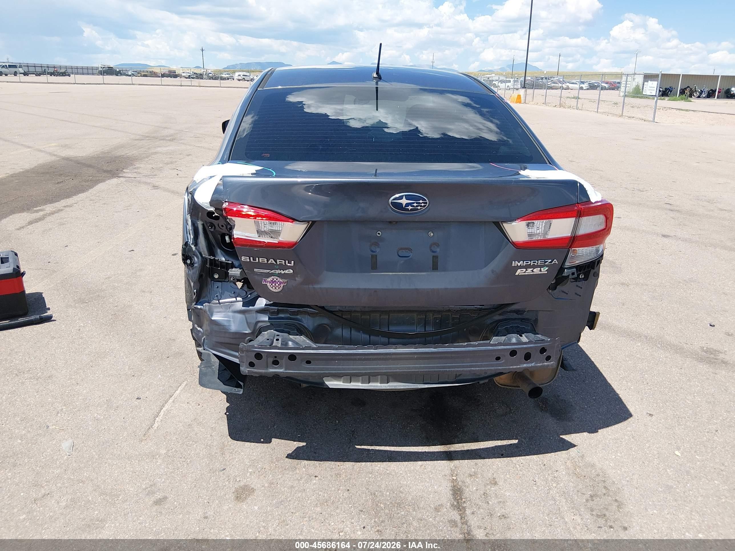 2017 Subaru Impreza 2.0i Gray vin: 4S3GKAA63H1627976