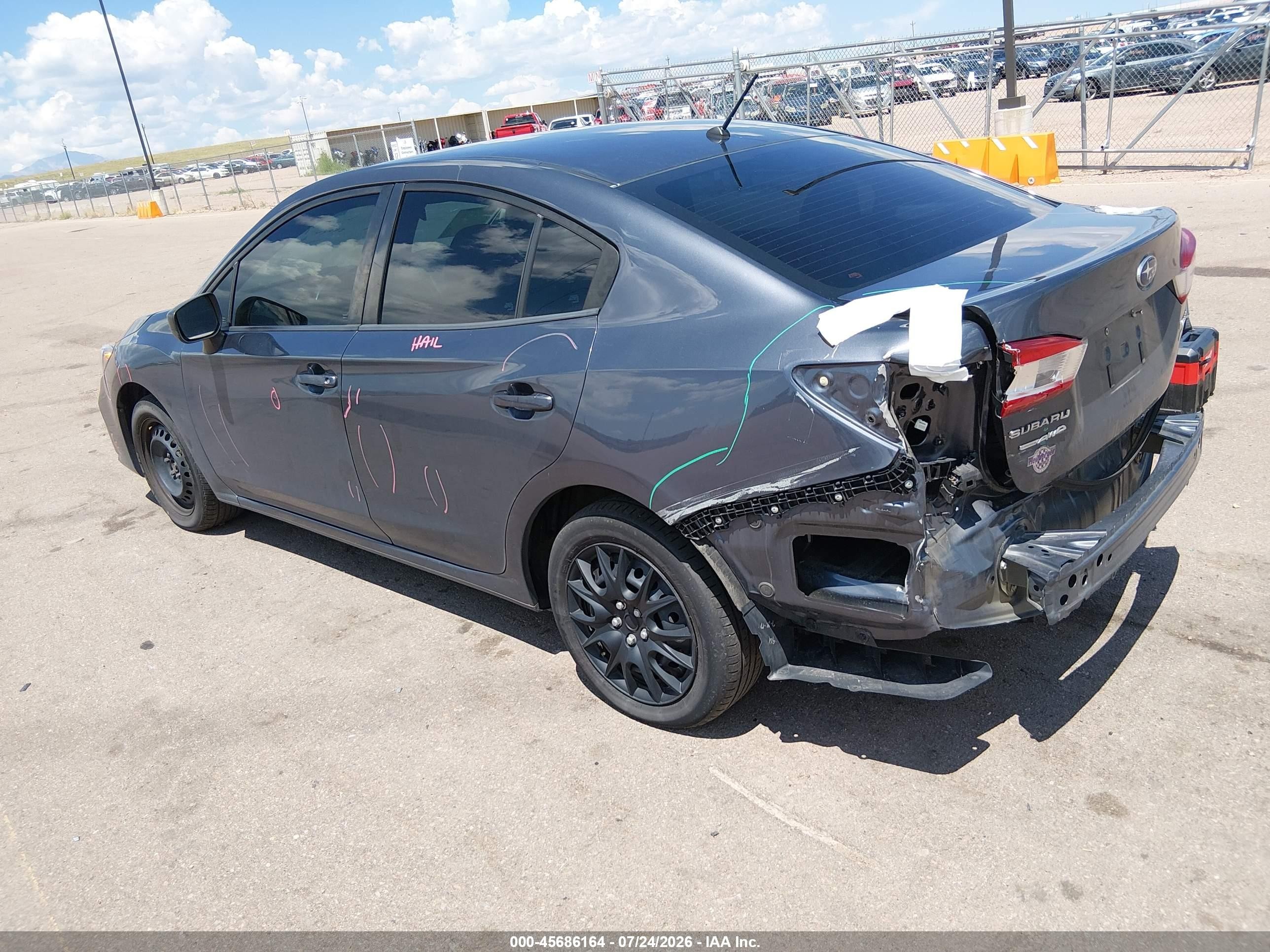 2017 Subaru Impreza 2.0i Gray vin: 4S3GKAA63H1627976