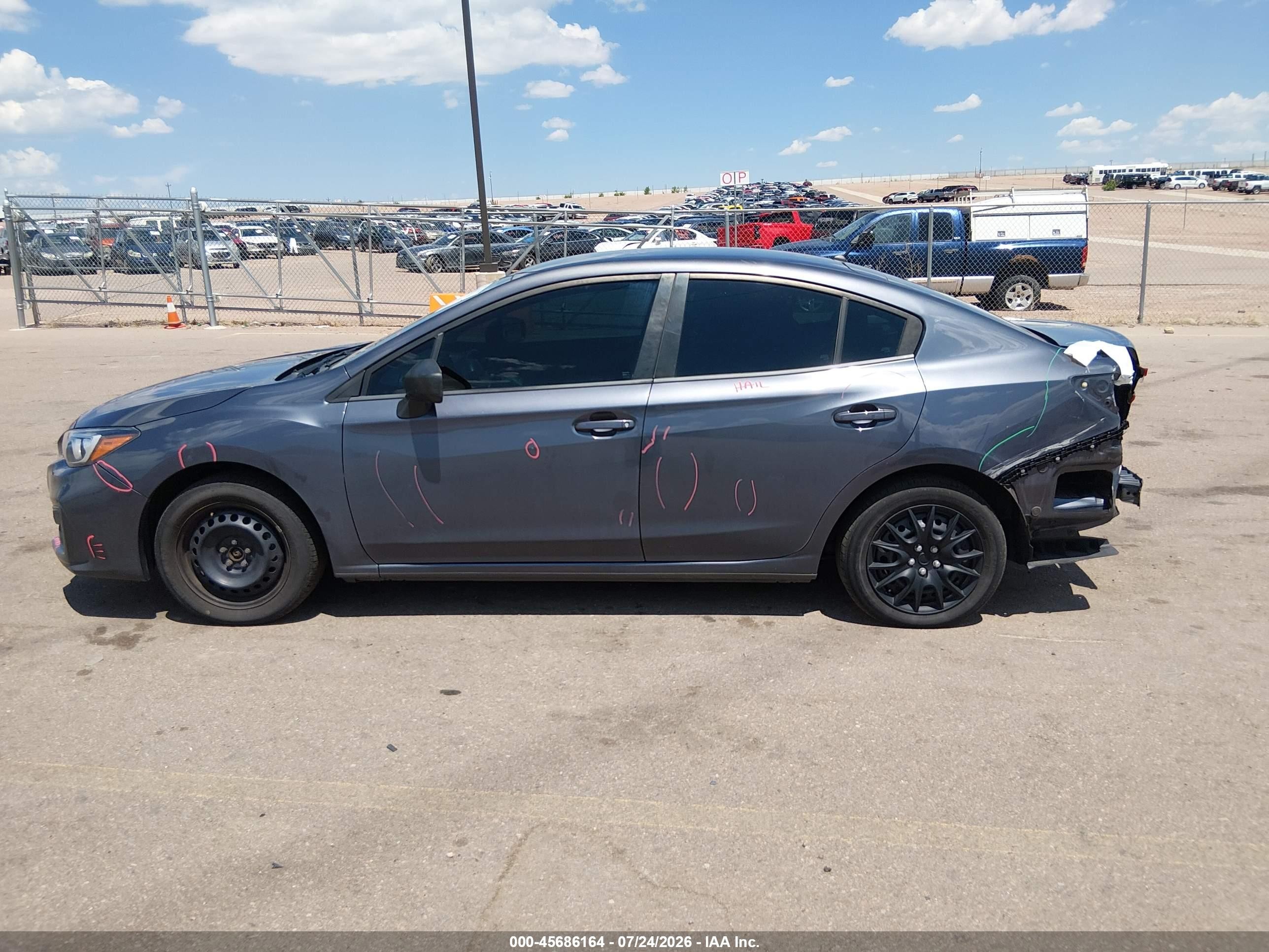 2017 Subaru Impreza 2.0i Gray vin: 4S3GKAA63H1627976