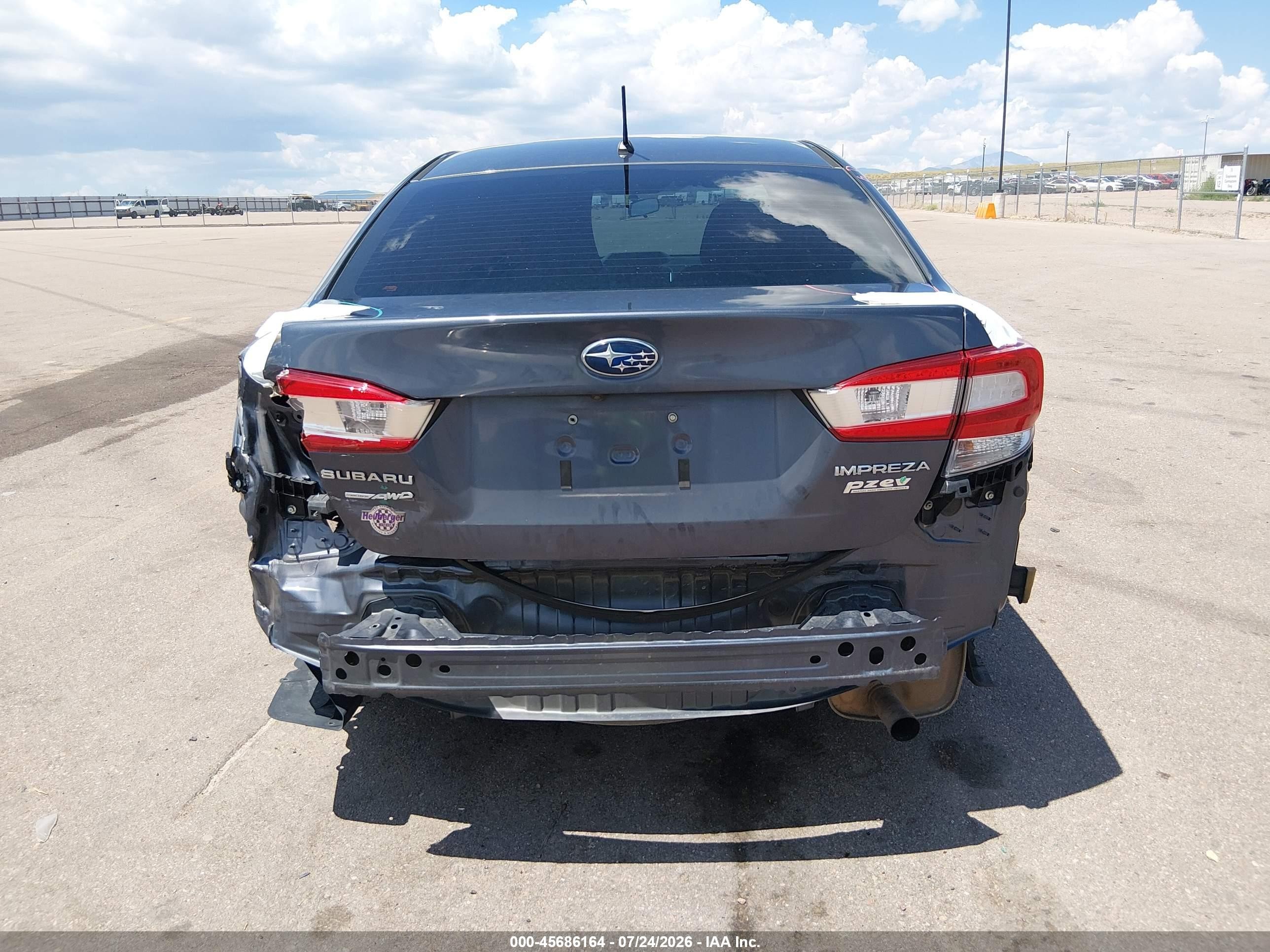 2017 Subaru Impreza 2.0i Gray vin: 4S3GKAA63H1627976