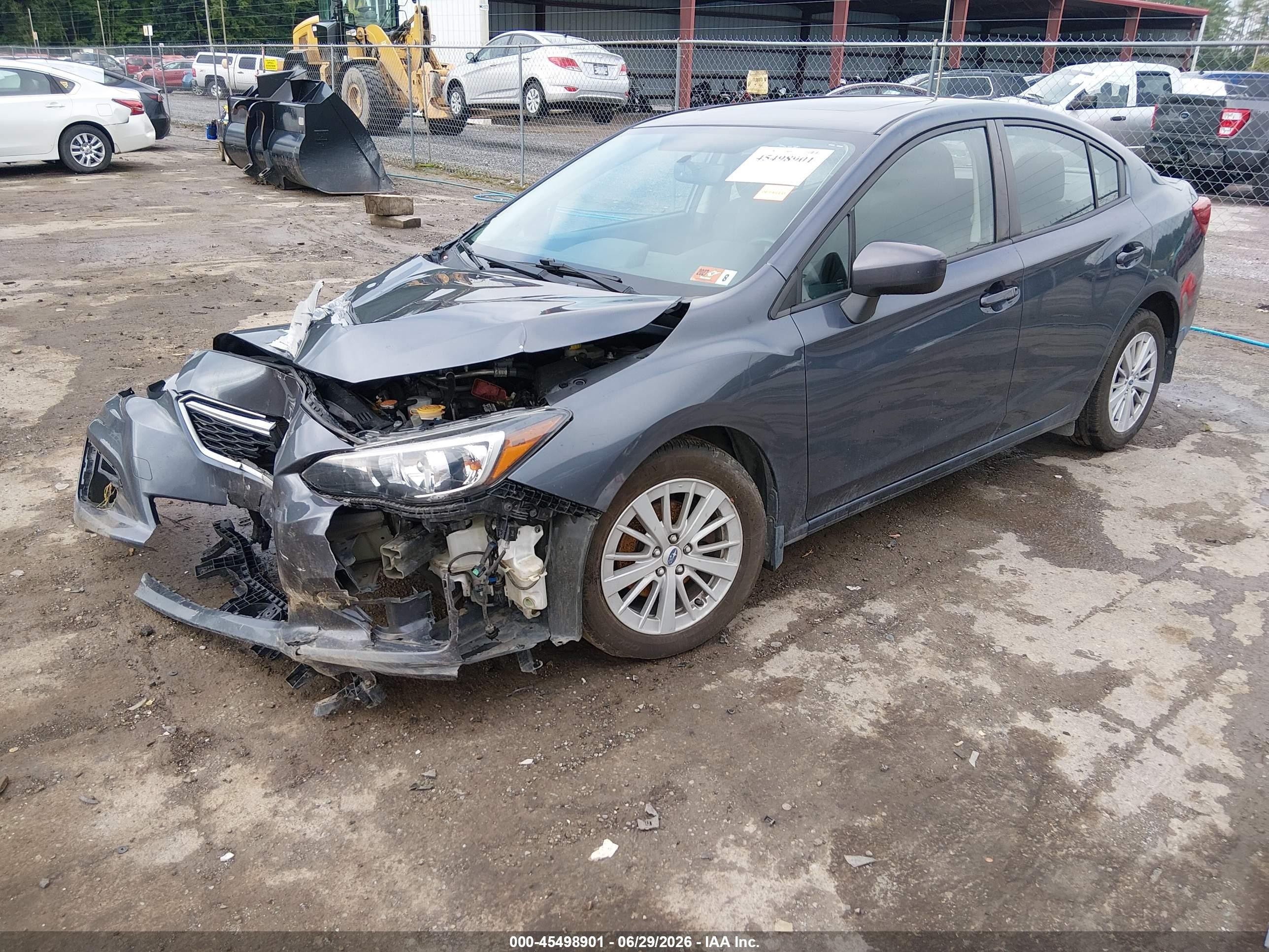 2017 Subaru Impreza 2.0i Premium Gray vin: 4S3GKAB61H3602433