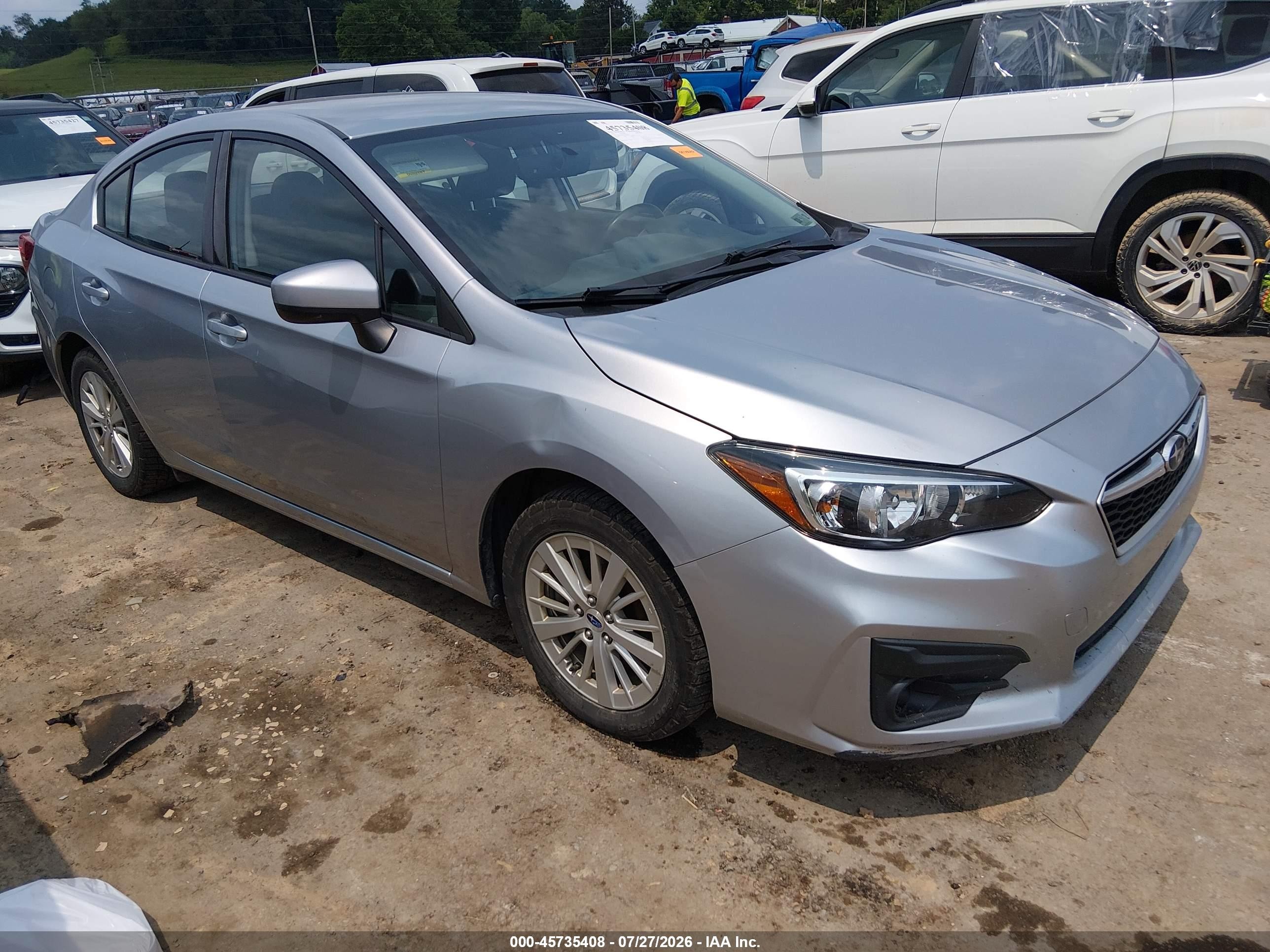 2017 Subaru Impreza 2.0i Premium Light Blue vin: 4S3GKAB67H3613078