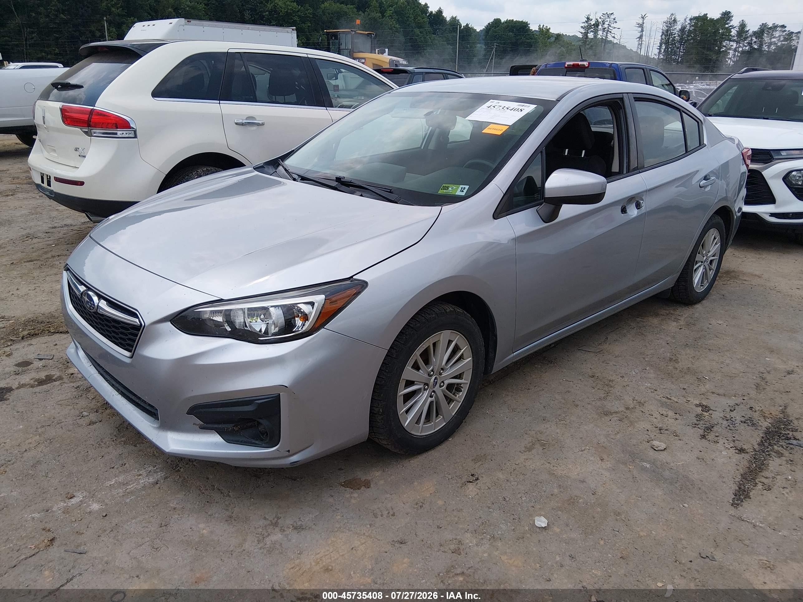 2017 Subaru Impreza 2.0i Premium Light Blue vin: 4S3GKAB67H3613078