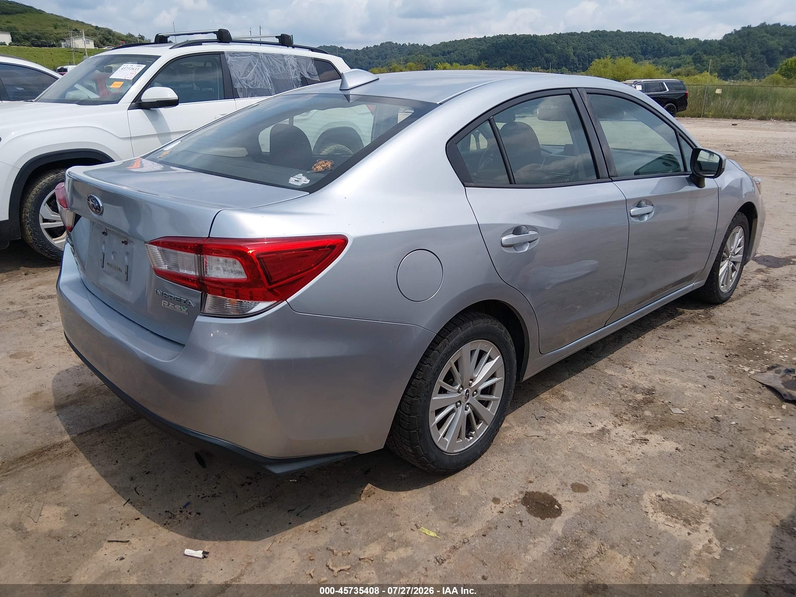 2017 Subaru Impreza 2.0i Premium Light Blue vin: 4S3GKAB67H3613078