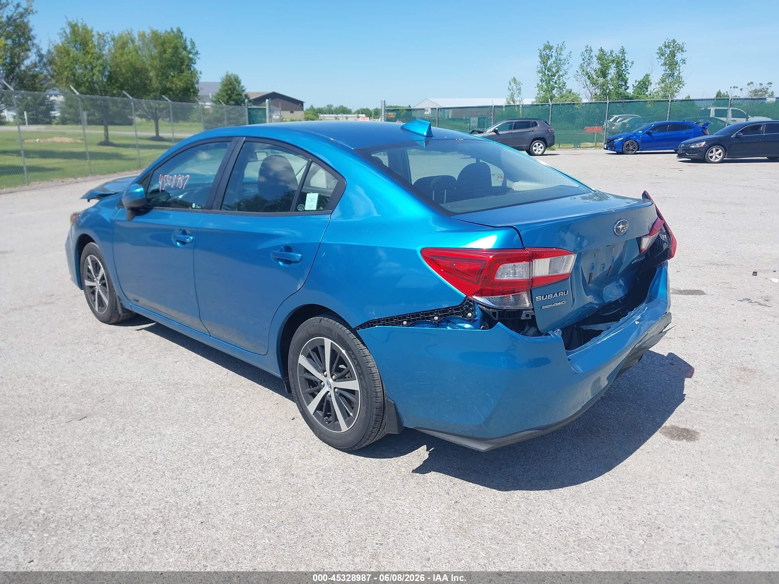 2019 Subaru Impreza 2.0i Premium Blue vin: 4S3GKAC66K3604765