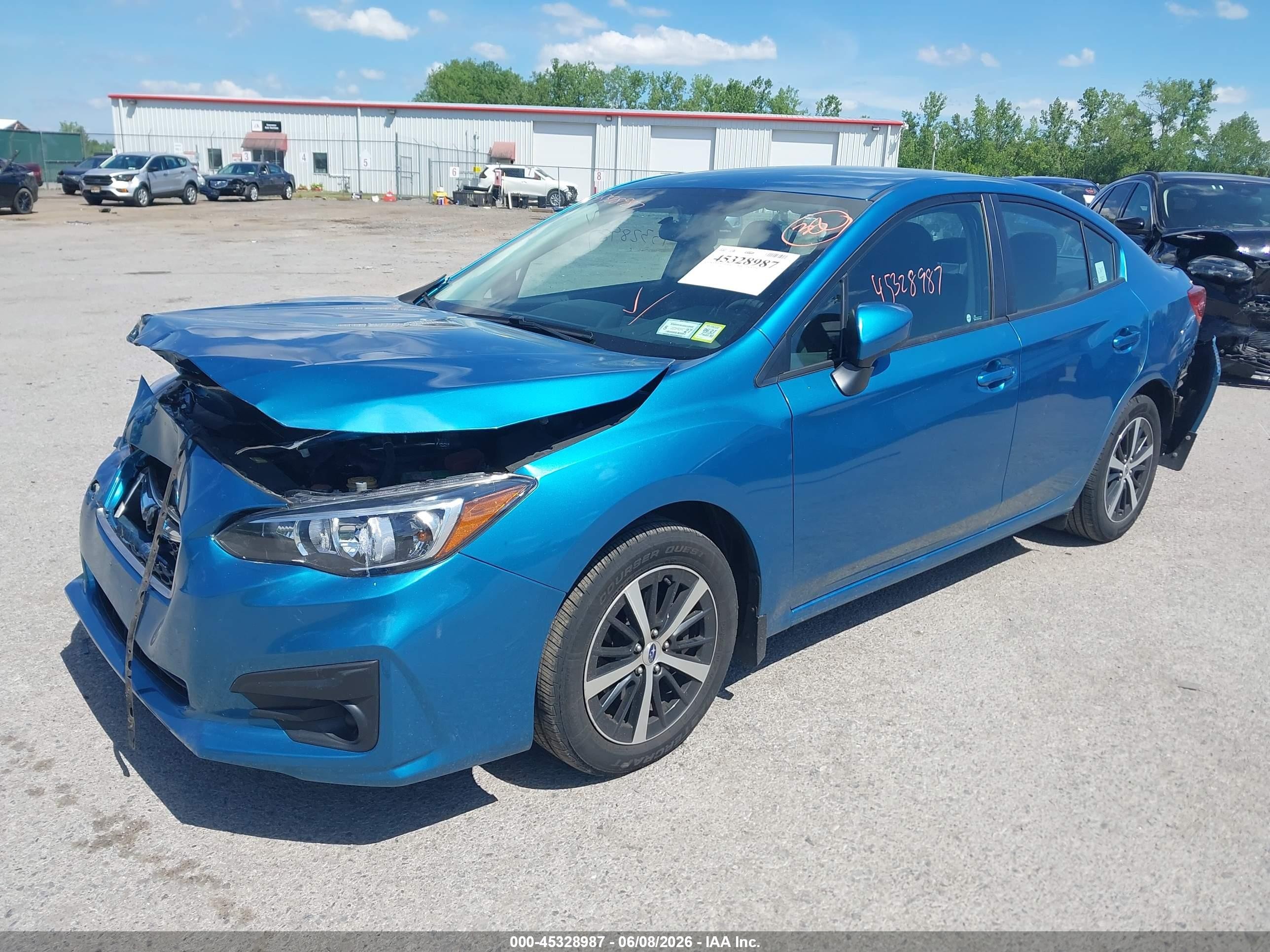 2019 Subaru Impreza 2.0i Premium Blue vin: 4S3GKAC66K3604765