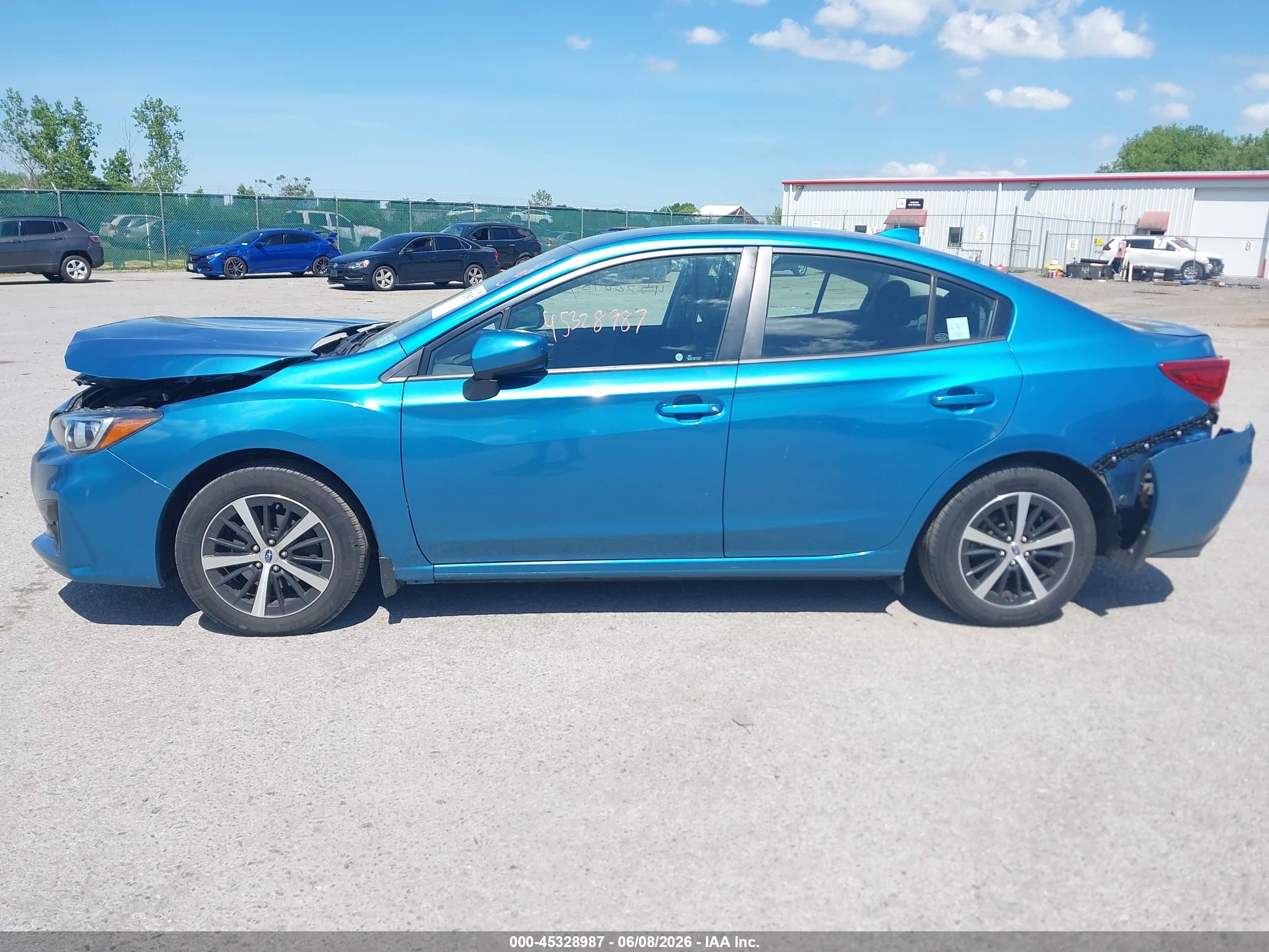 2019 Subaru Impreza 2.0i Premium Blue vin: 4S3GKAC66K3604765