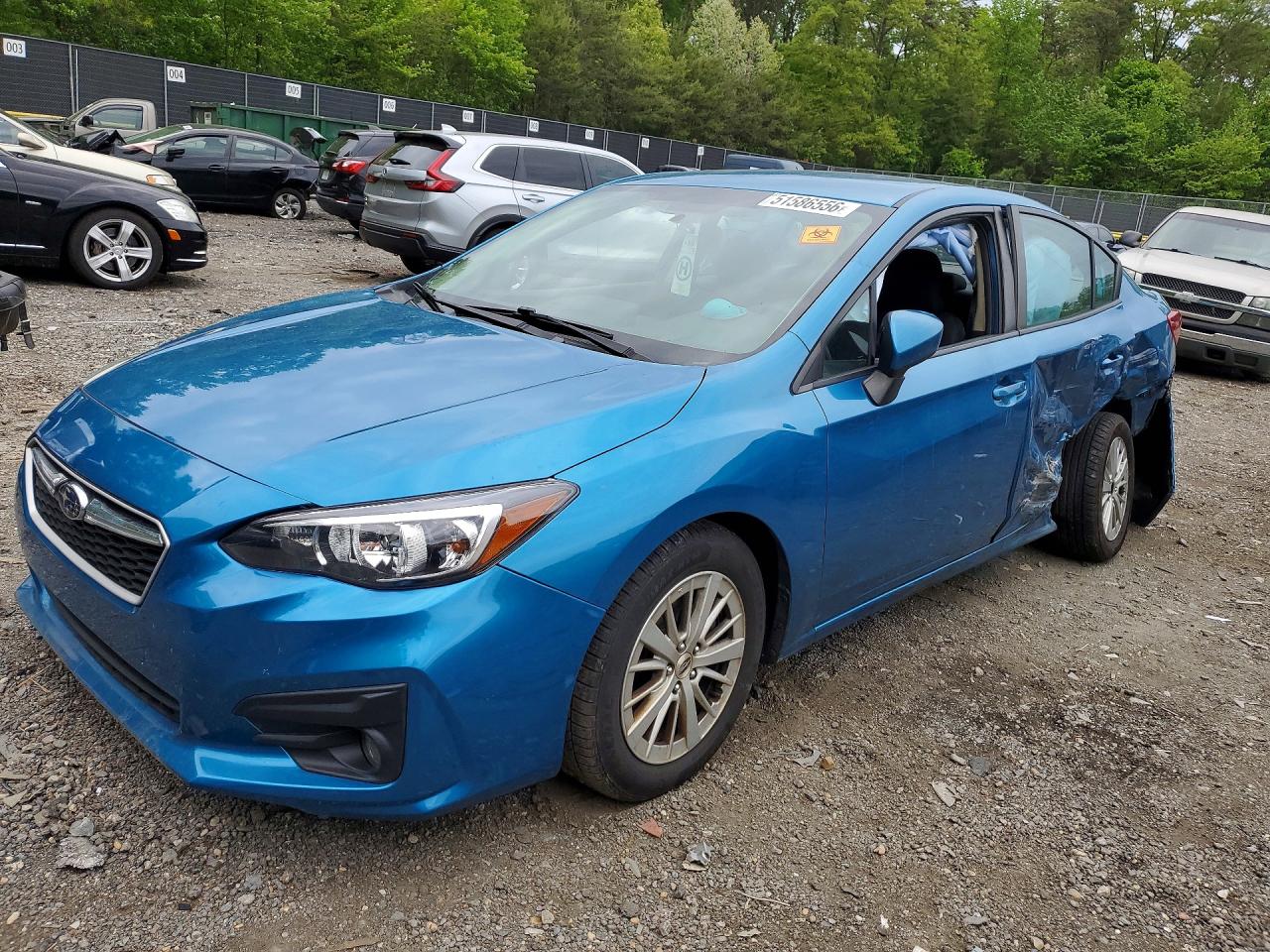 2018 Subaru Impreza Premium Plus Blue vin: 4S3GKAD62J3603514